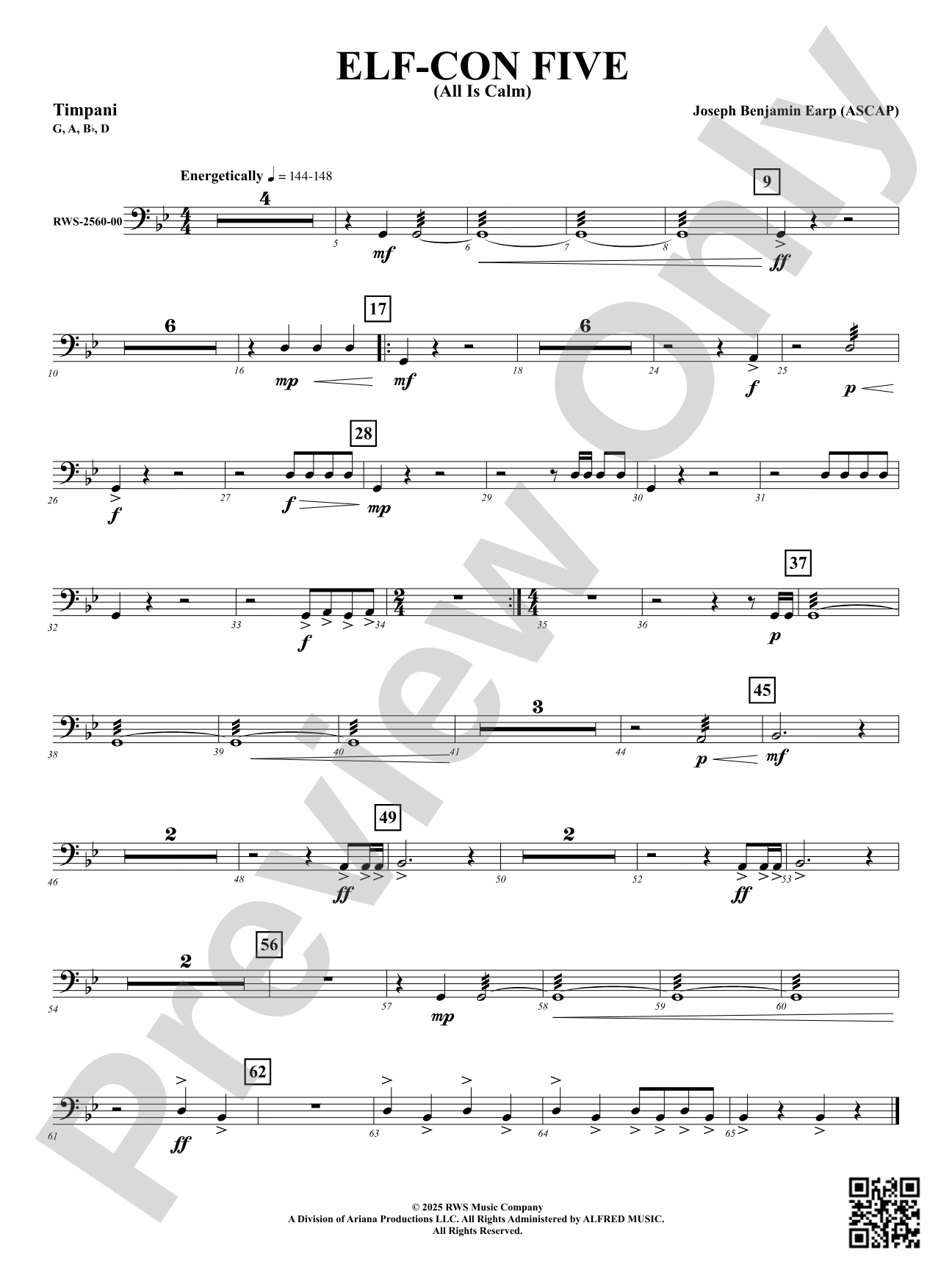 ELF-CON FIVE (All Is Calm): Timpani