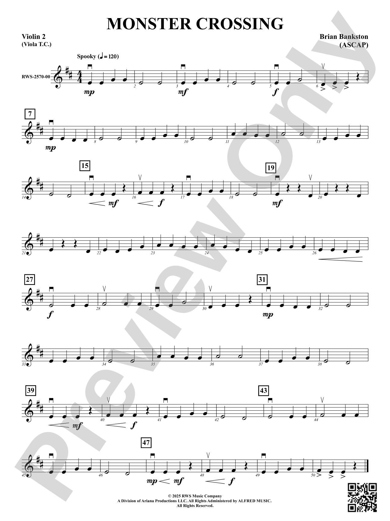 Monster Crossing: 2nd Violin (Viola T.C.)