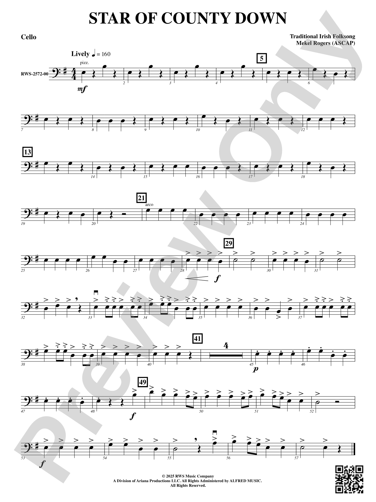Star Of County Down: Cello