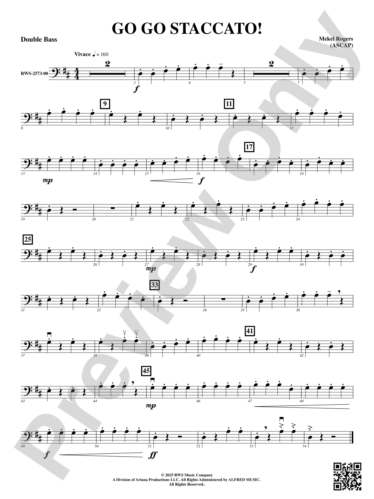 Go Go Staccato!: Double Bass