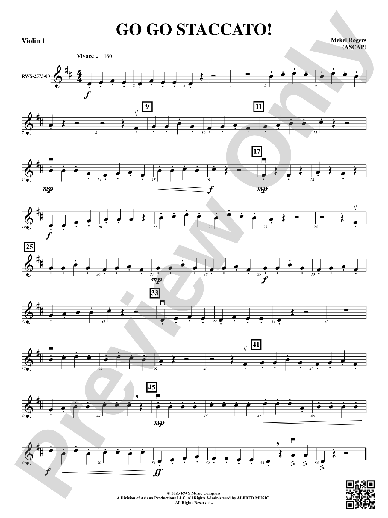 Go Go Staccato!: 1st Violin