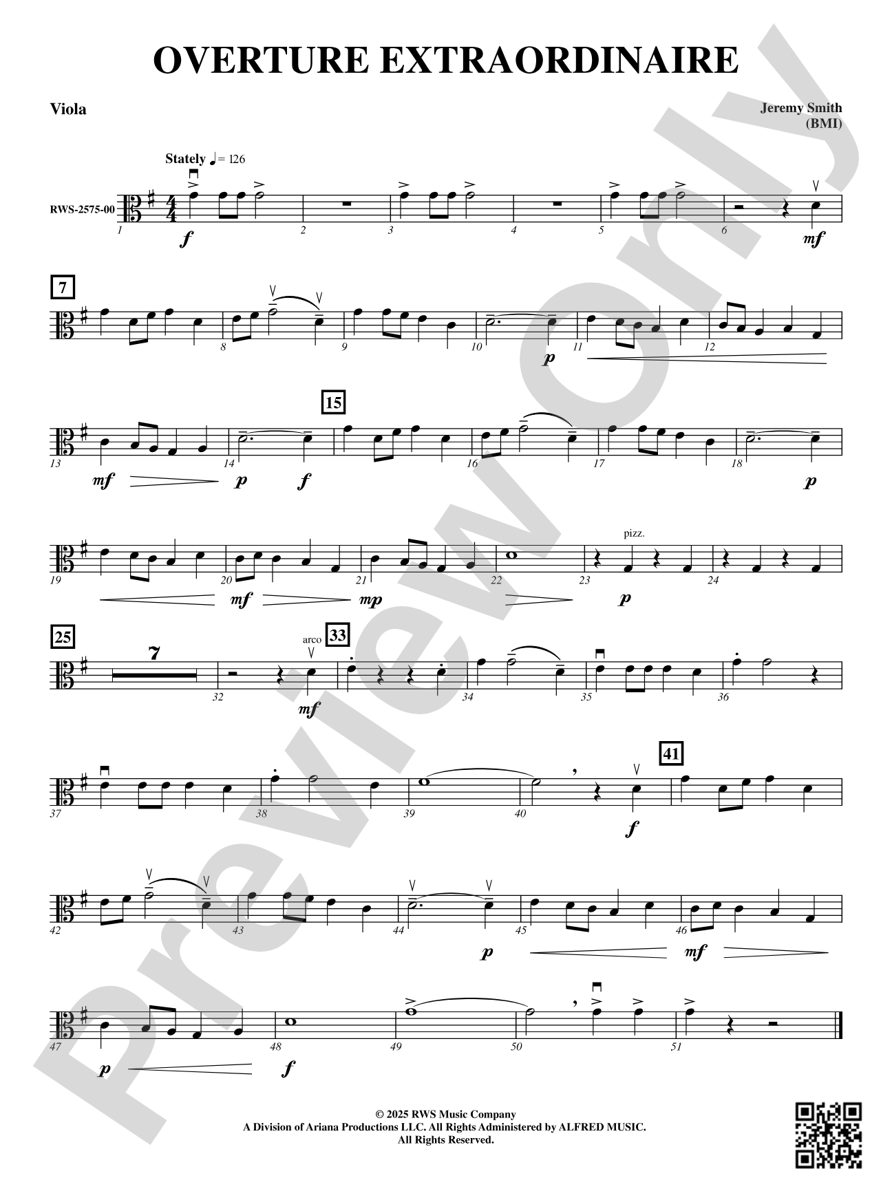 Overture Extraordinaire: Viola | Digital Sheet Music Download
