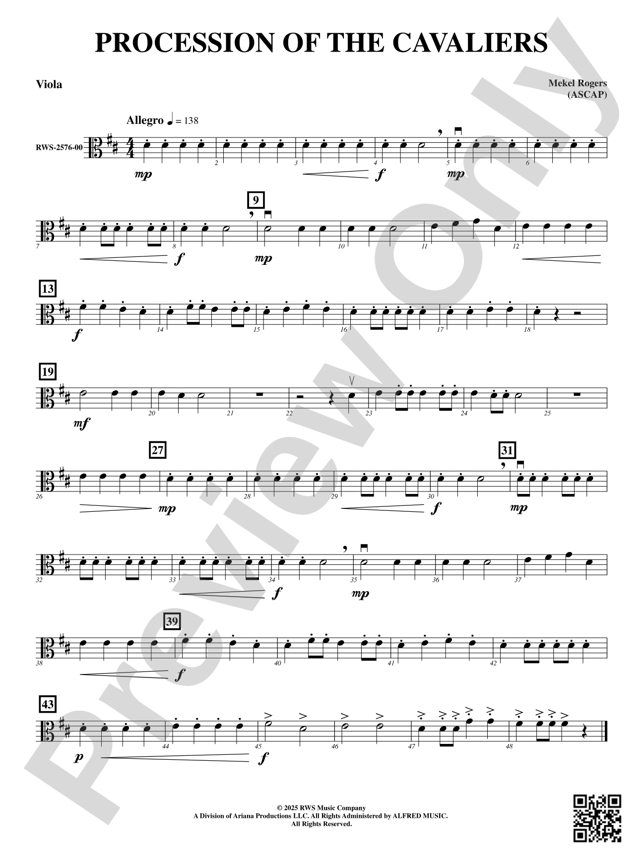 Procession Of The Cavaliers: Viola