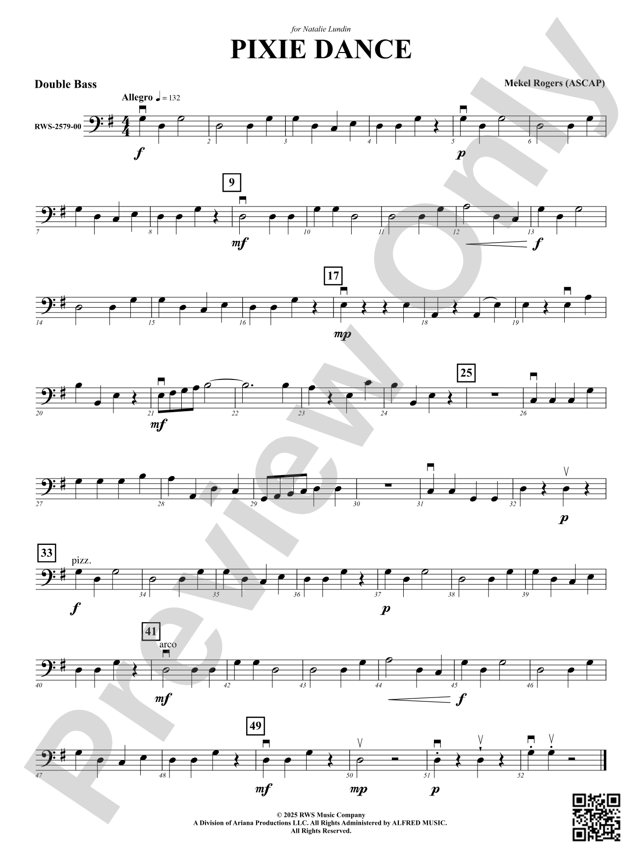 Pixie Dance: Double Bass
