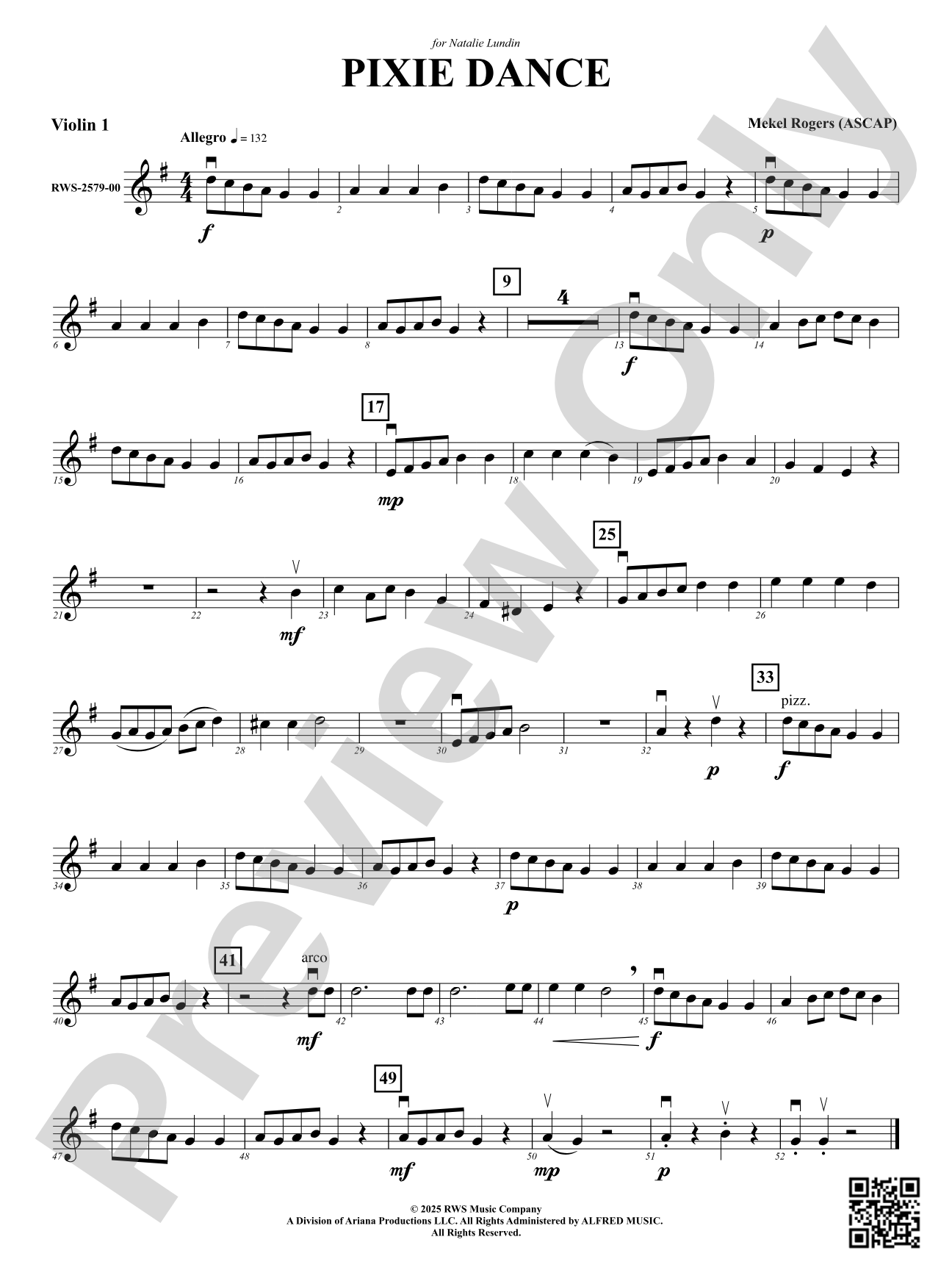 Pixie Dance: 1st Violin