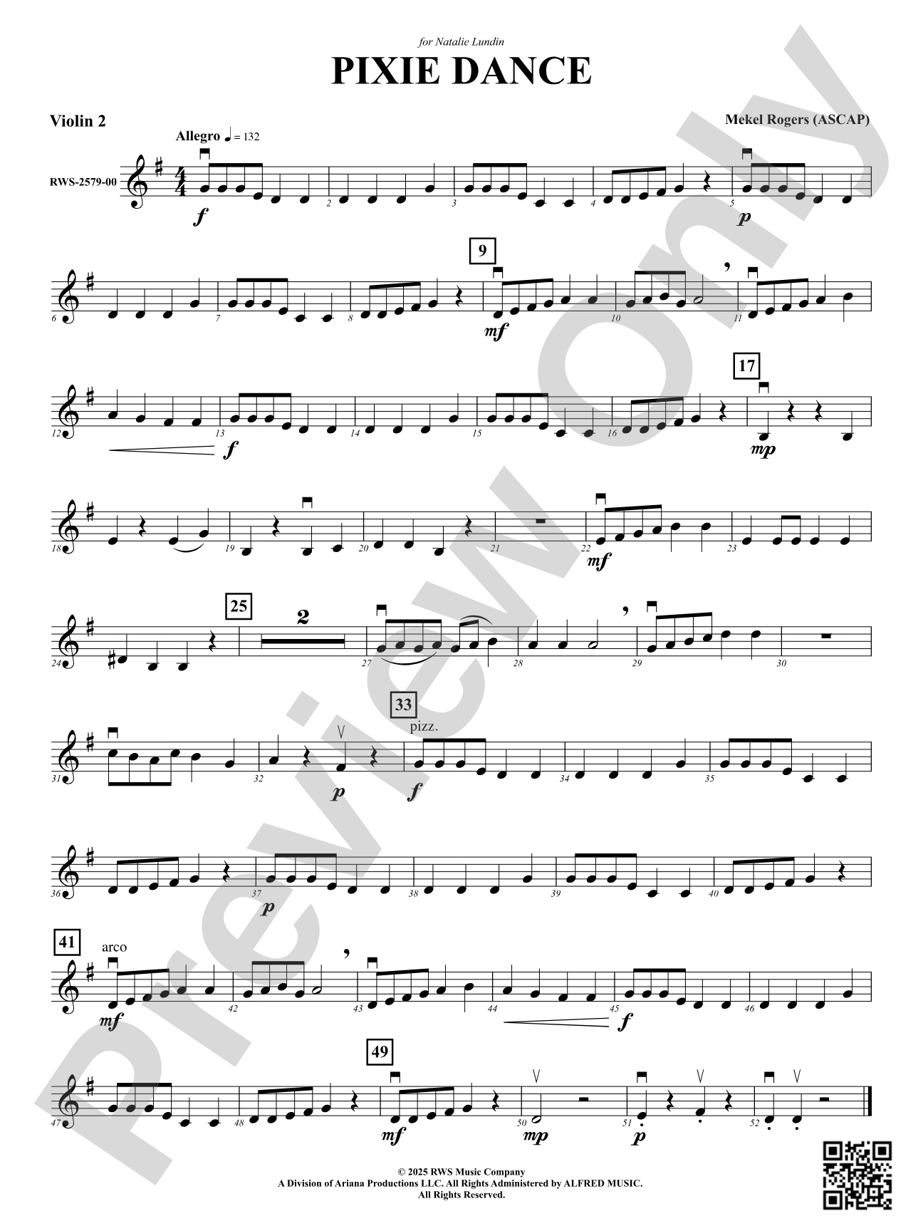 Pixie Dance: 2nd Violin