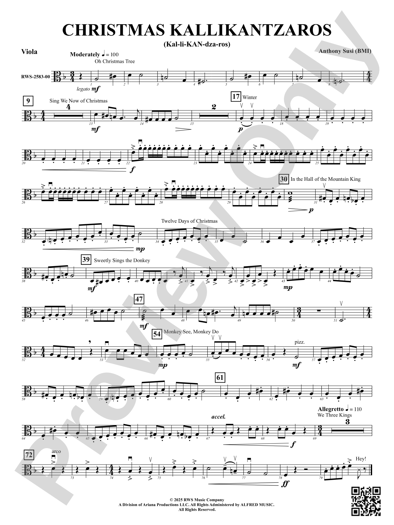 Christmas Kallikantzaros (Kal-li-KAN-dza-ros): Viola