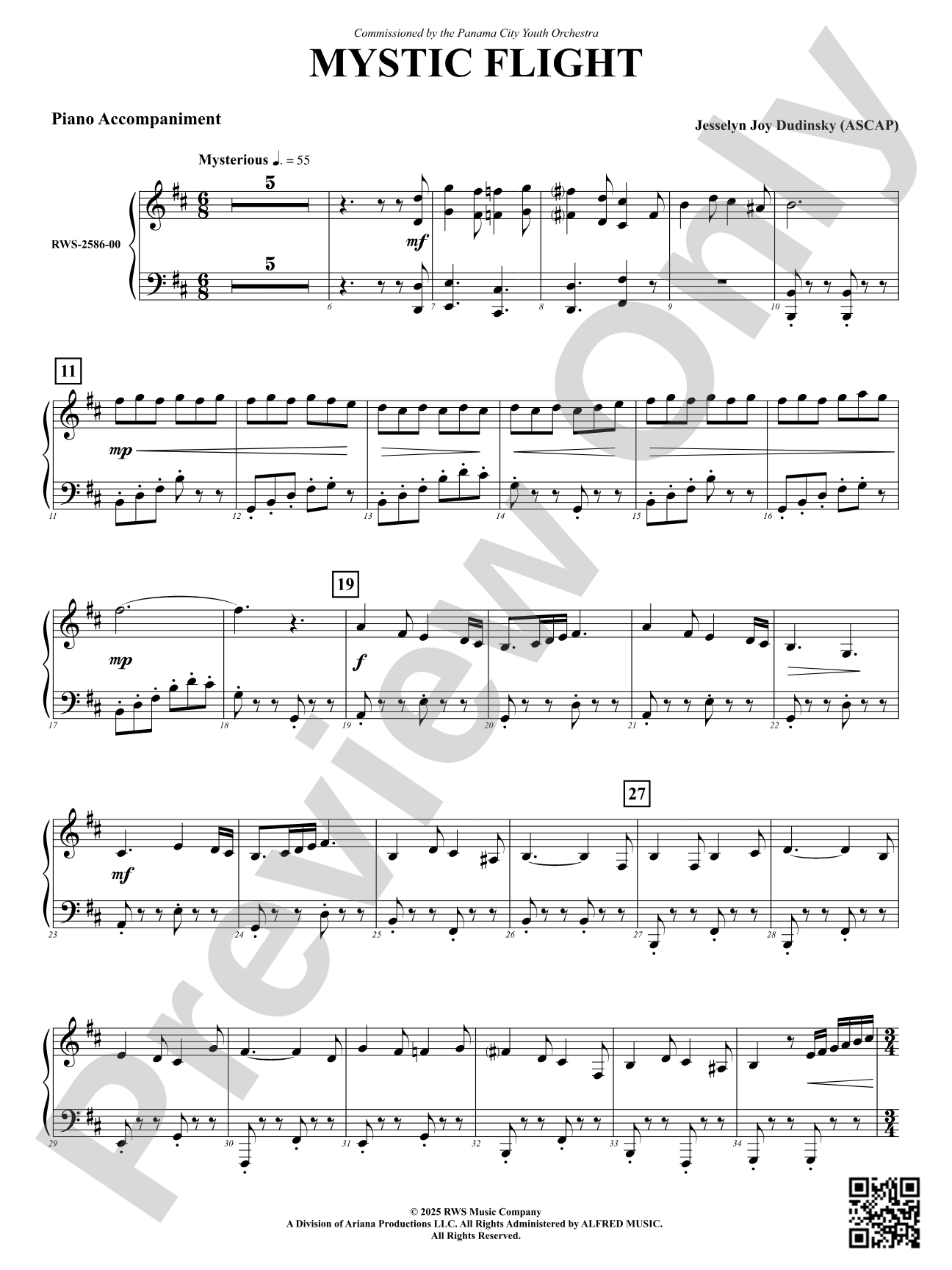Mystic Flight: Optional Piano Accompaniment