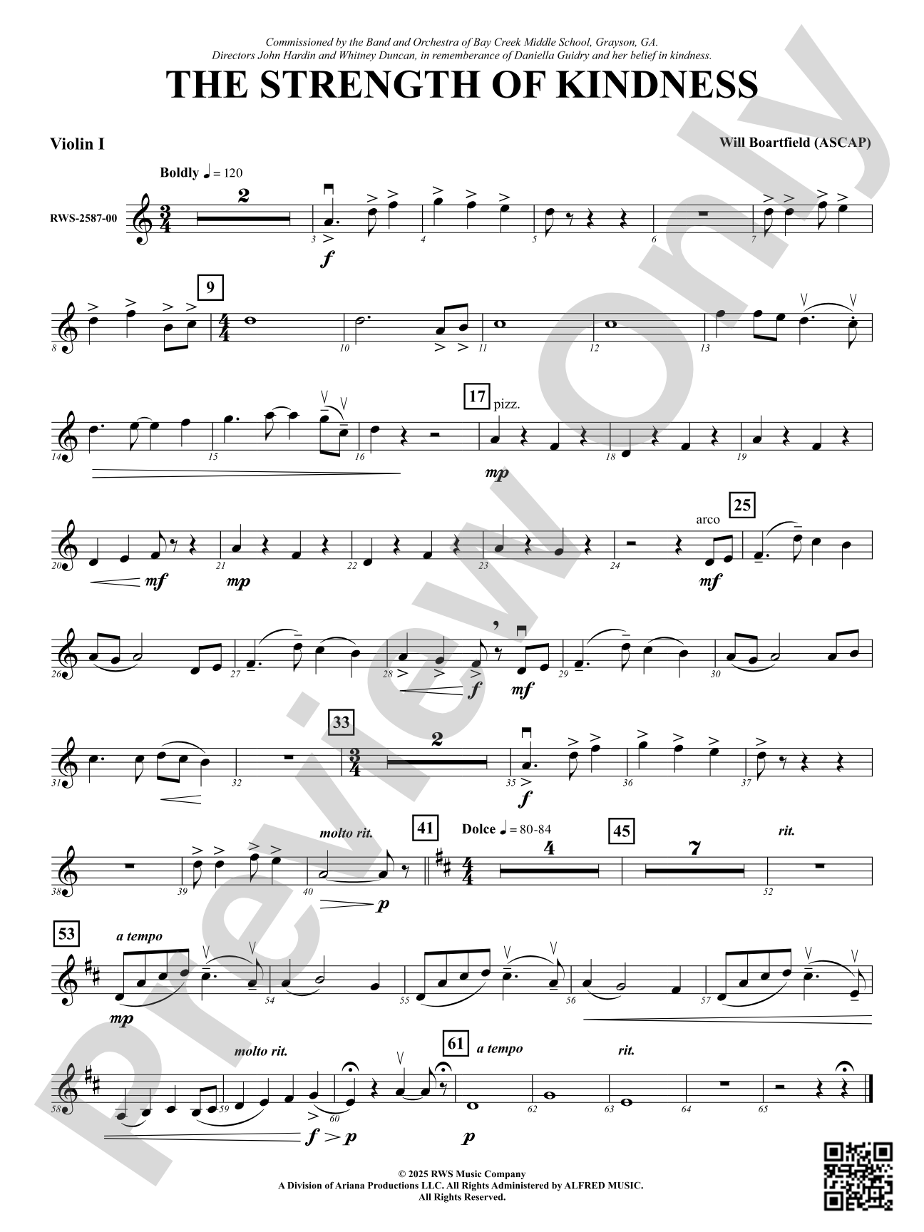 The Strength of Kindness: 1st Violin