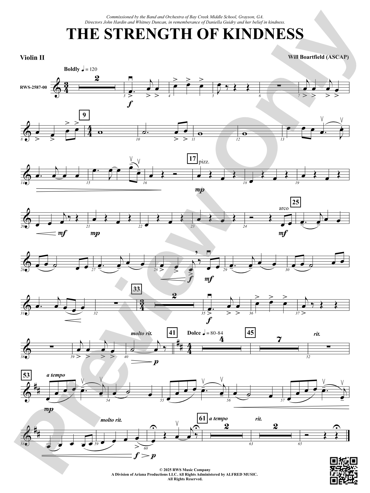 The Strength of Kindness: 2nd Violin