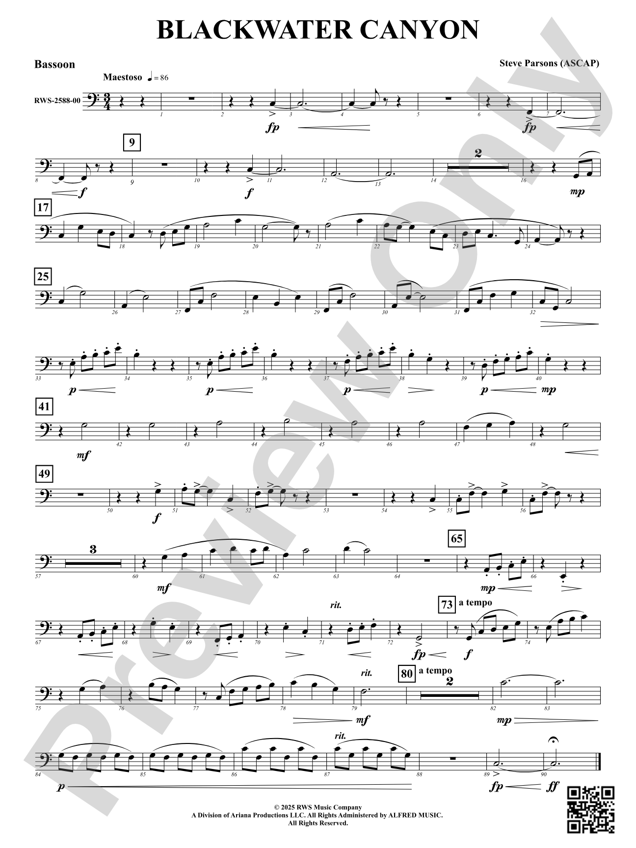 Blackwater Canyon: Bassoon