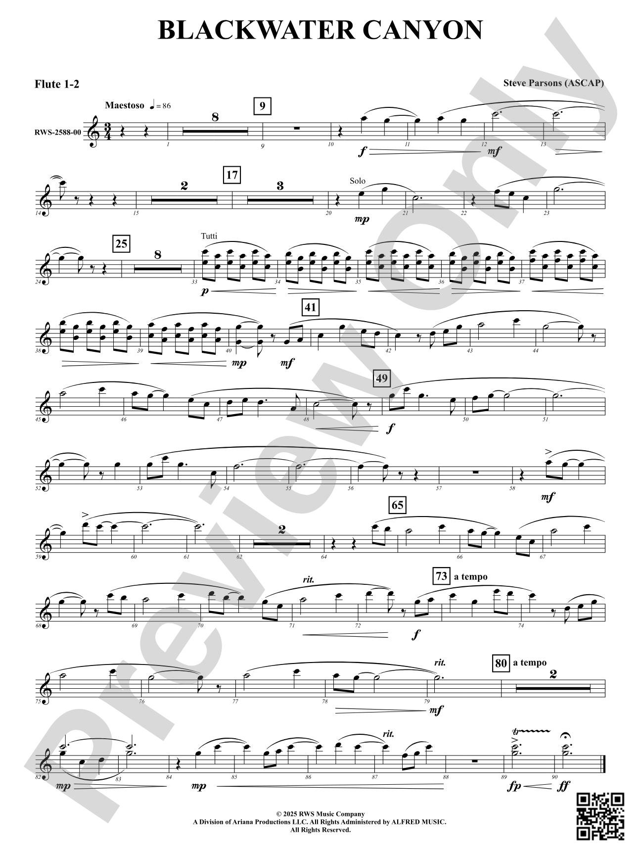 Blackwater Canyon: 1st & 2nd Flute
