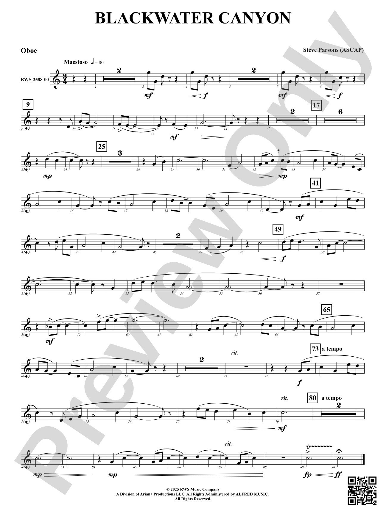 Blackwater Canyon: Oboe