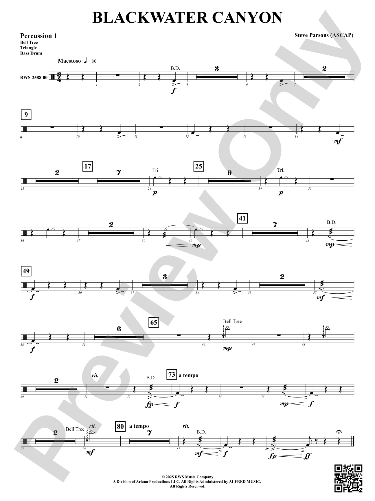 Blackwater Canyon: 1st Percussion