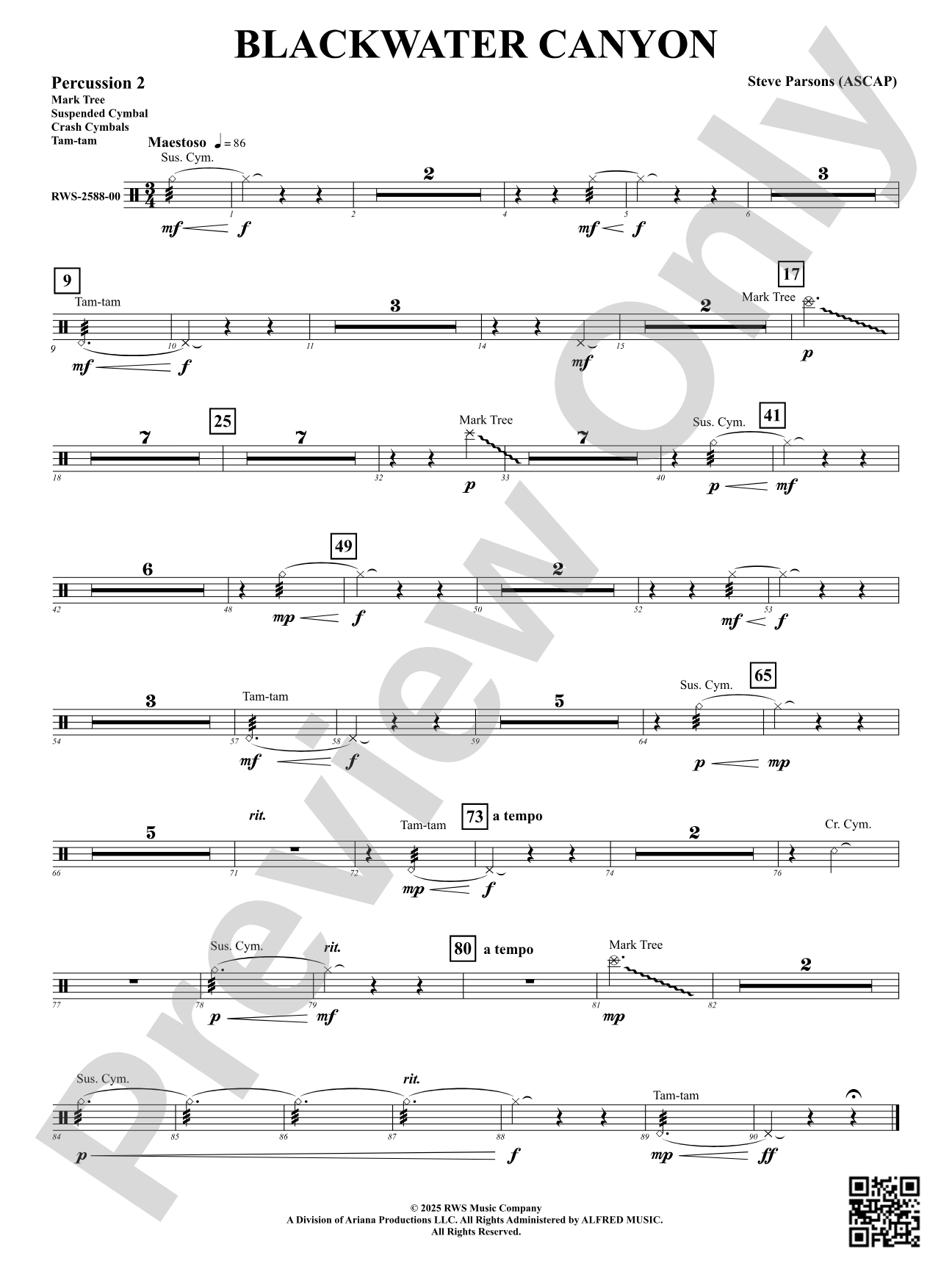 Blackwater Canyon: 2nd Percussion