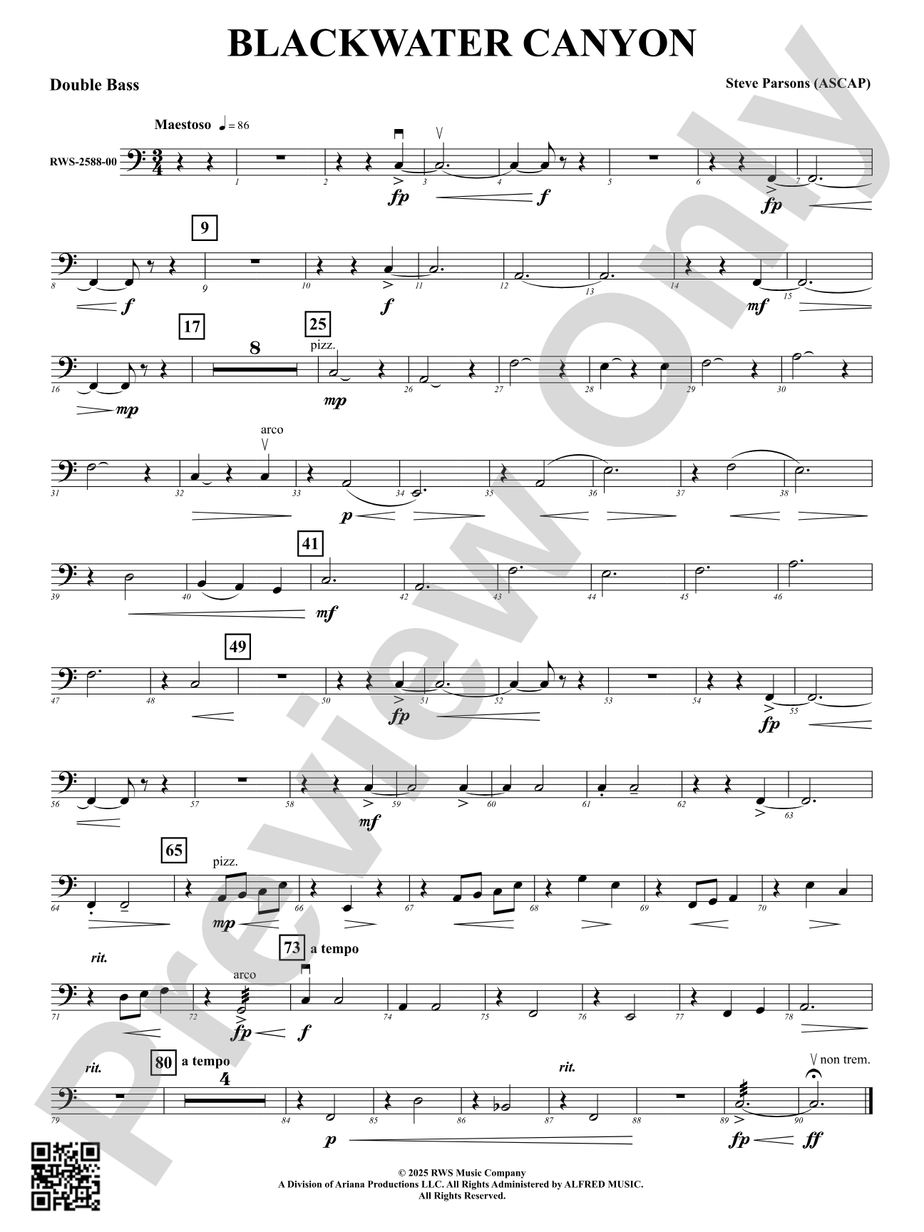 Blackwater Canyon: Double Bass