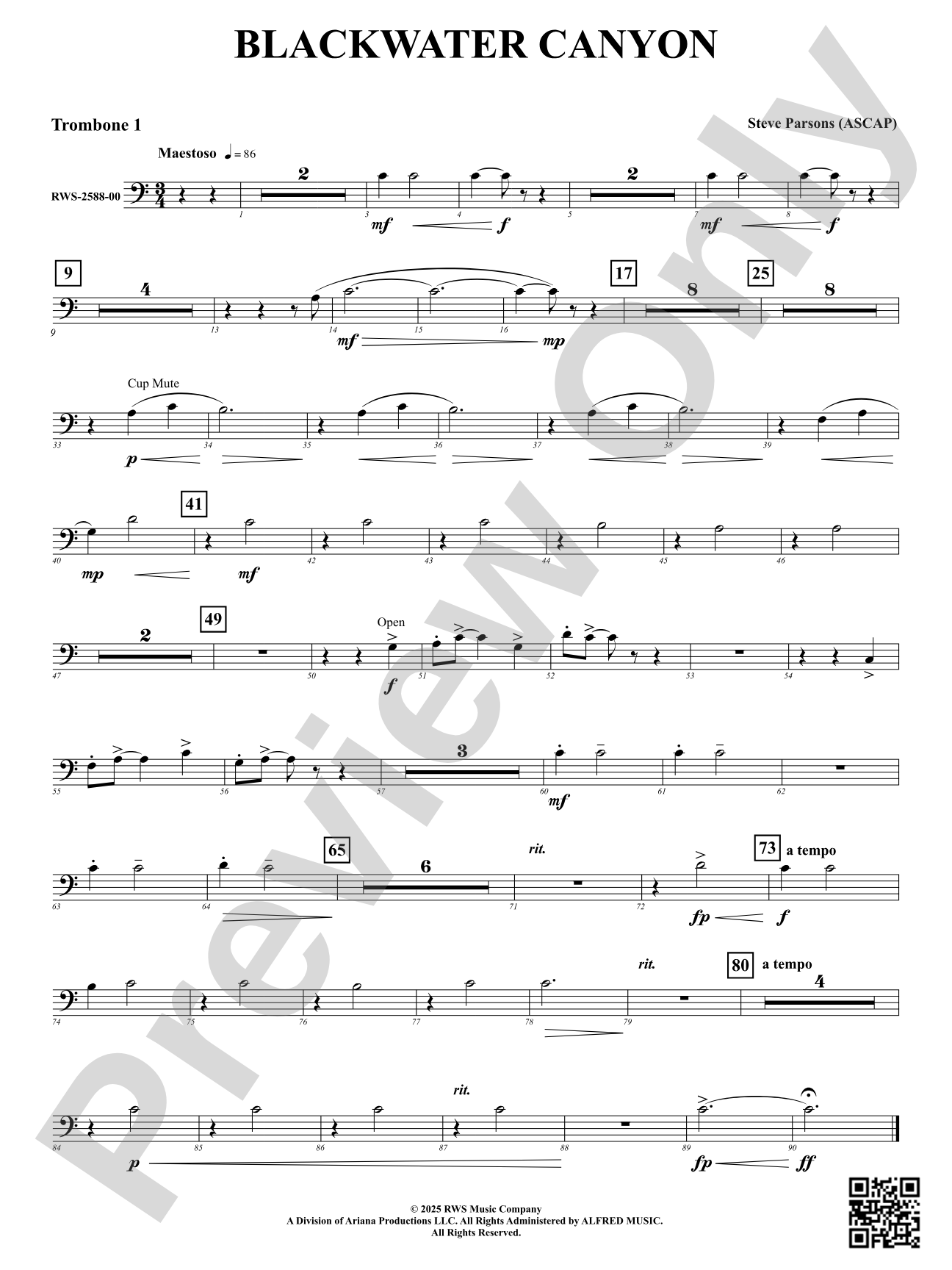 Blackwater Canyon: 1st Trombone