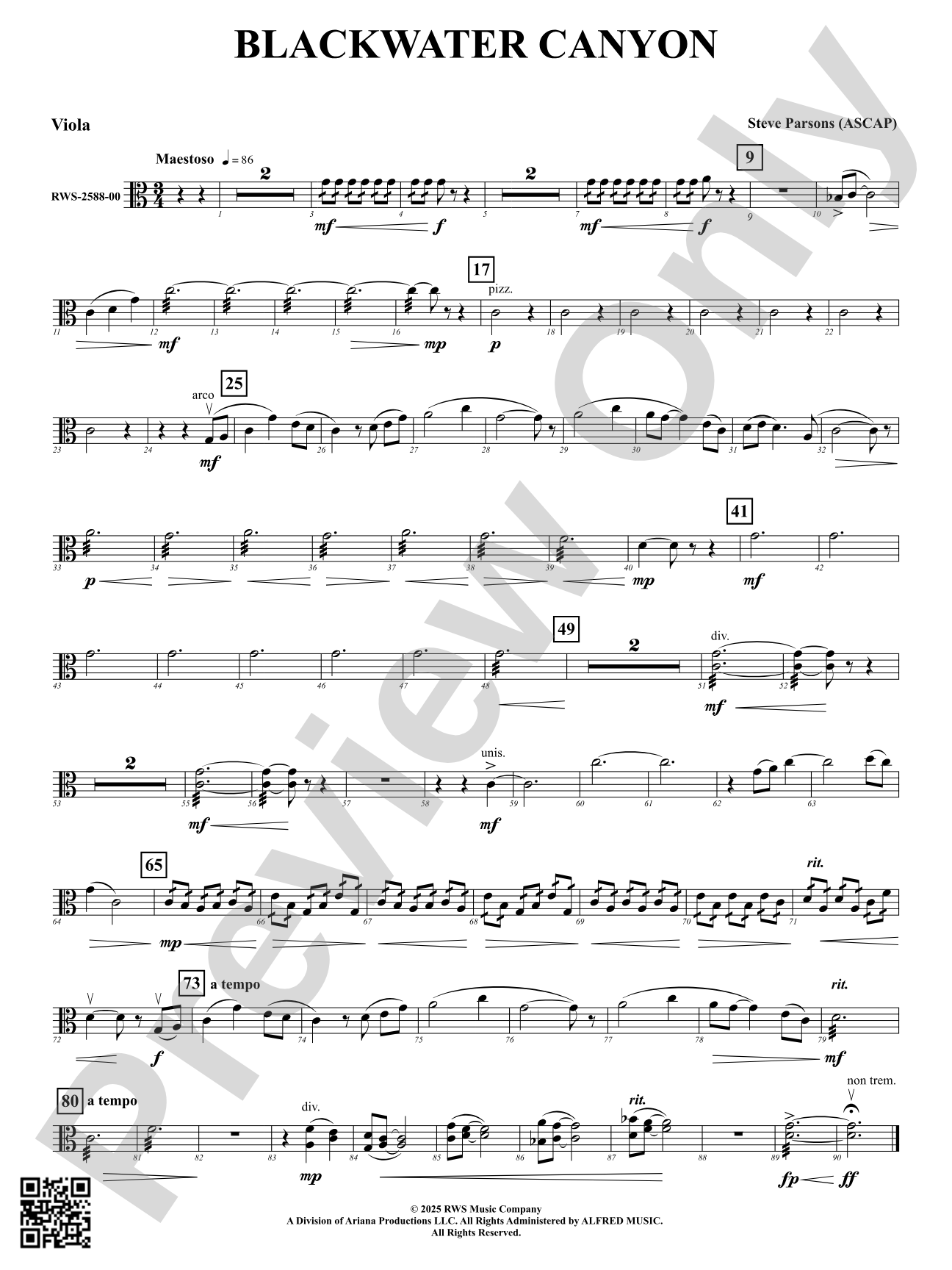 Blackwater Canyon: Viola