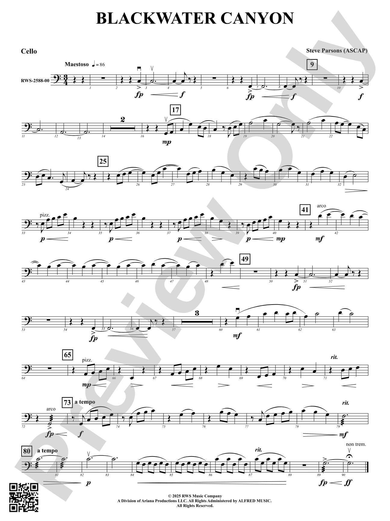 Blackwater Canyon: Cello