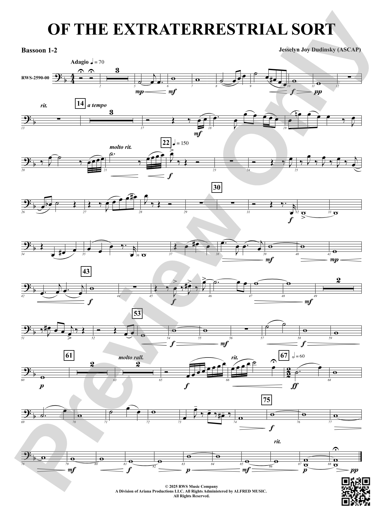 Of the Extraterrestrial Sort: 1st & 2nd Bassoon