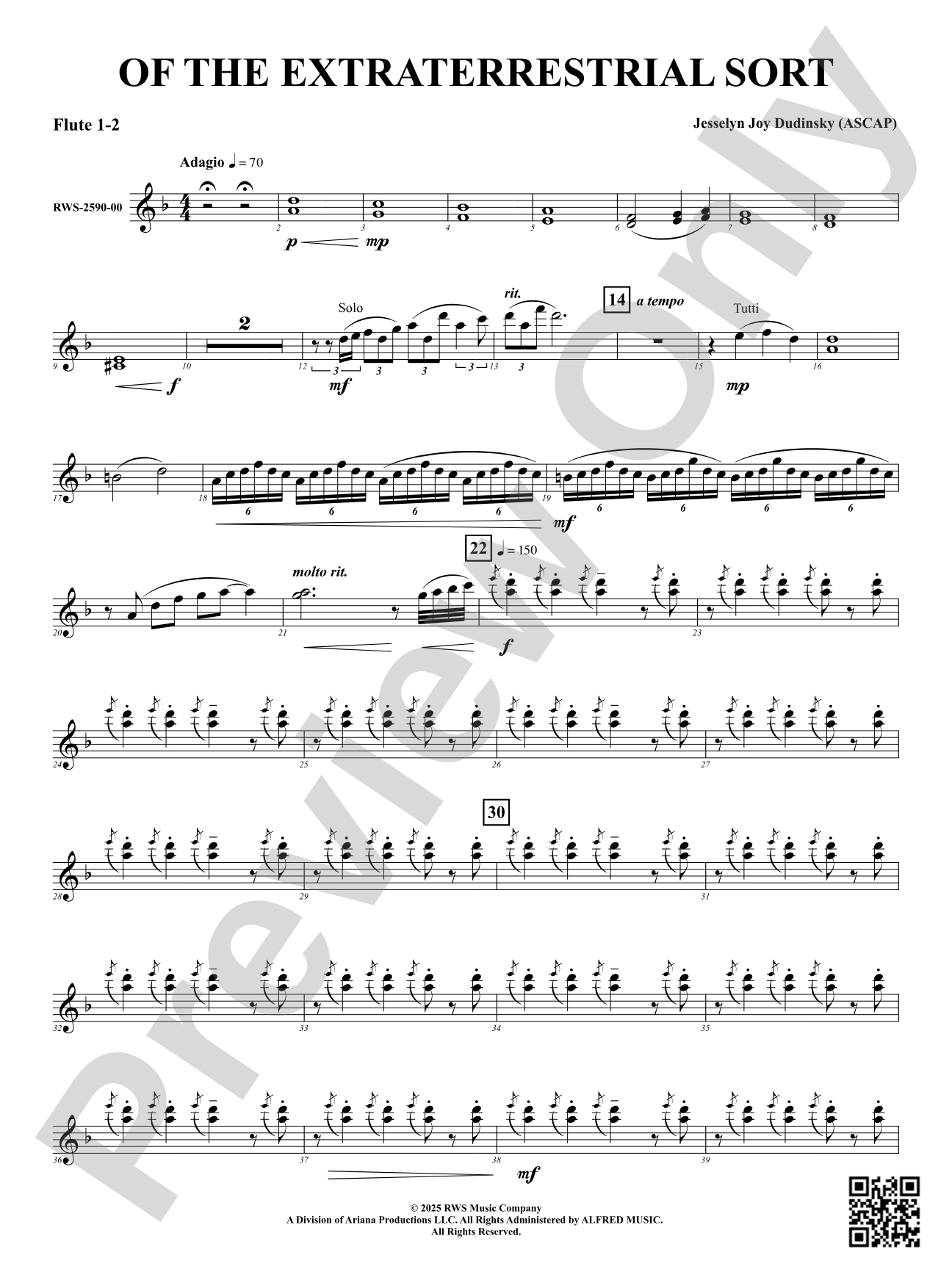 Of the Extraterrestrial Sort: 1st & 2nd Flute