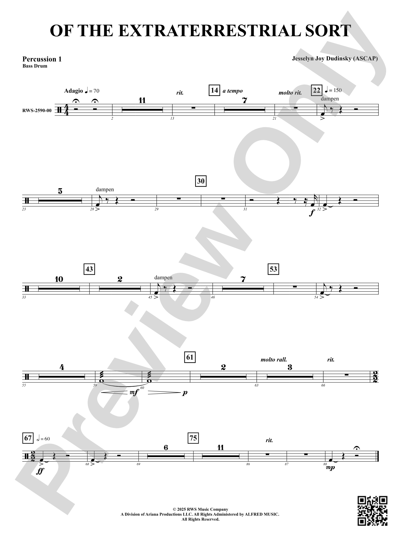 Of the Extraterrestrial Sort: 1st Percussion