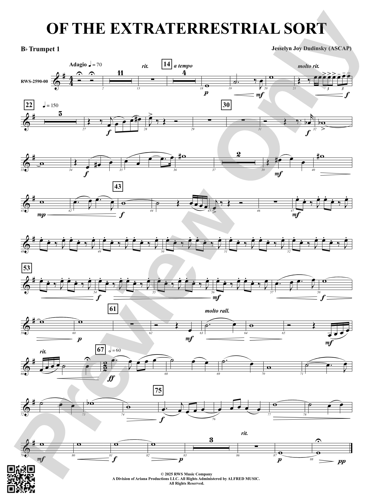 Of the Extraterrestrial Sort: 1st B-flat Trumpet