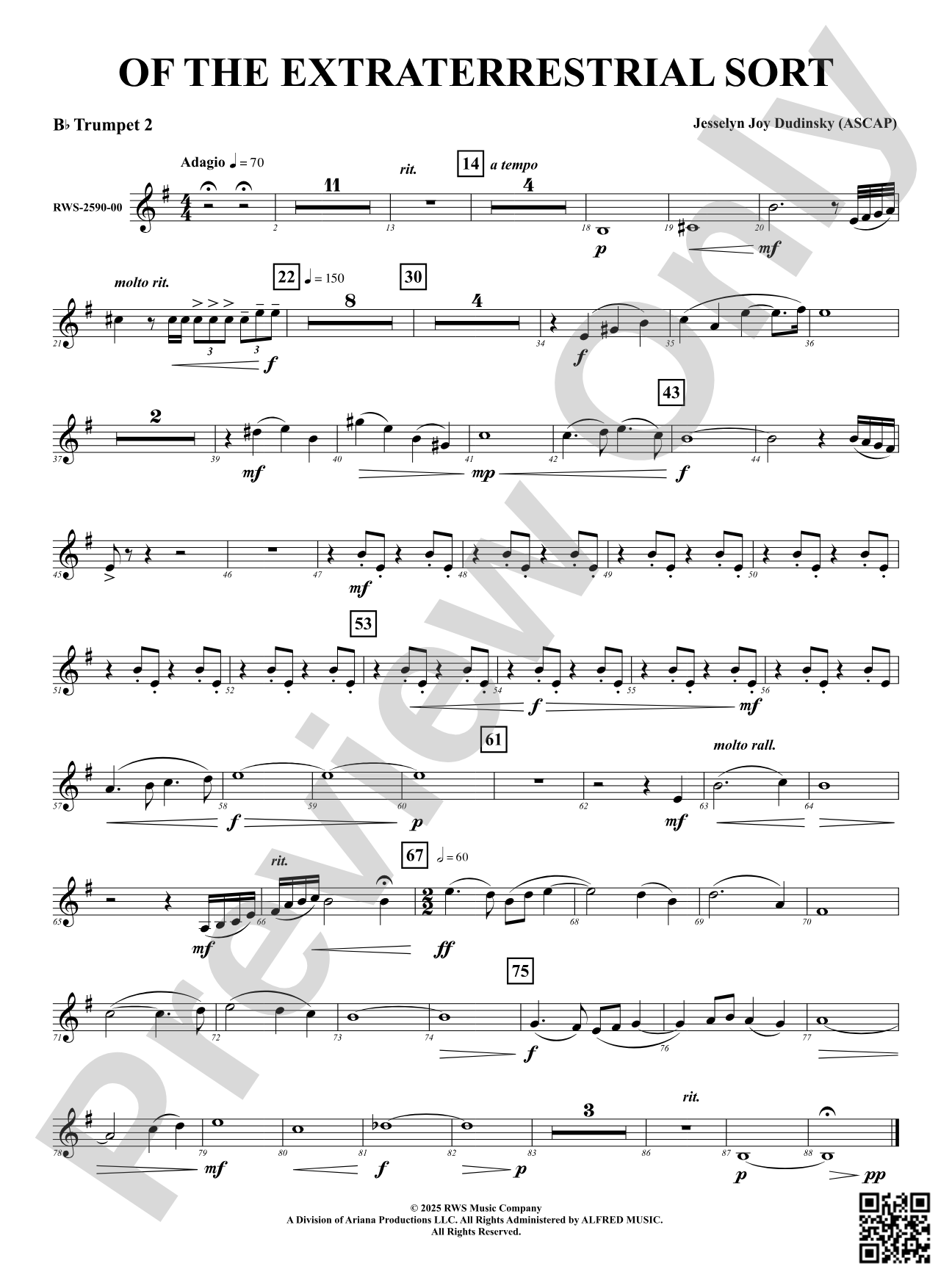Of the Extraterrestrial Sort: 2nd B-flat Trumpet