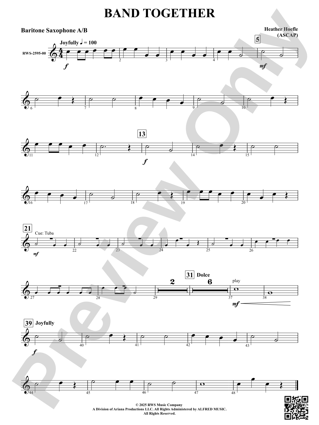Band Together: Baritone Saxophone A/B