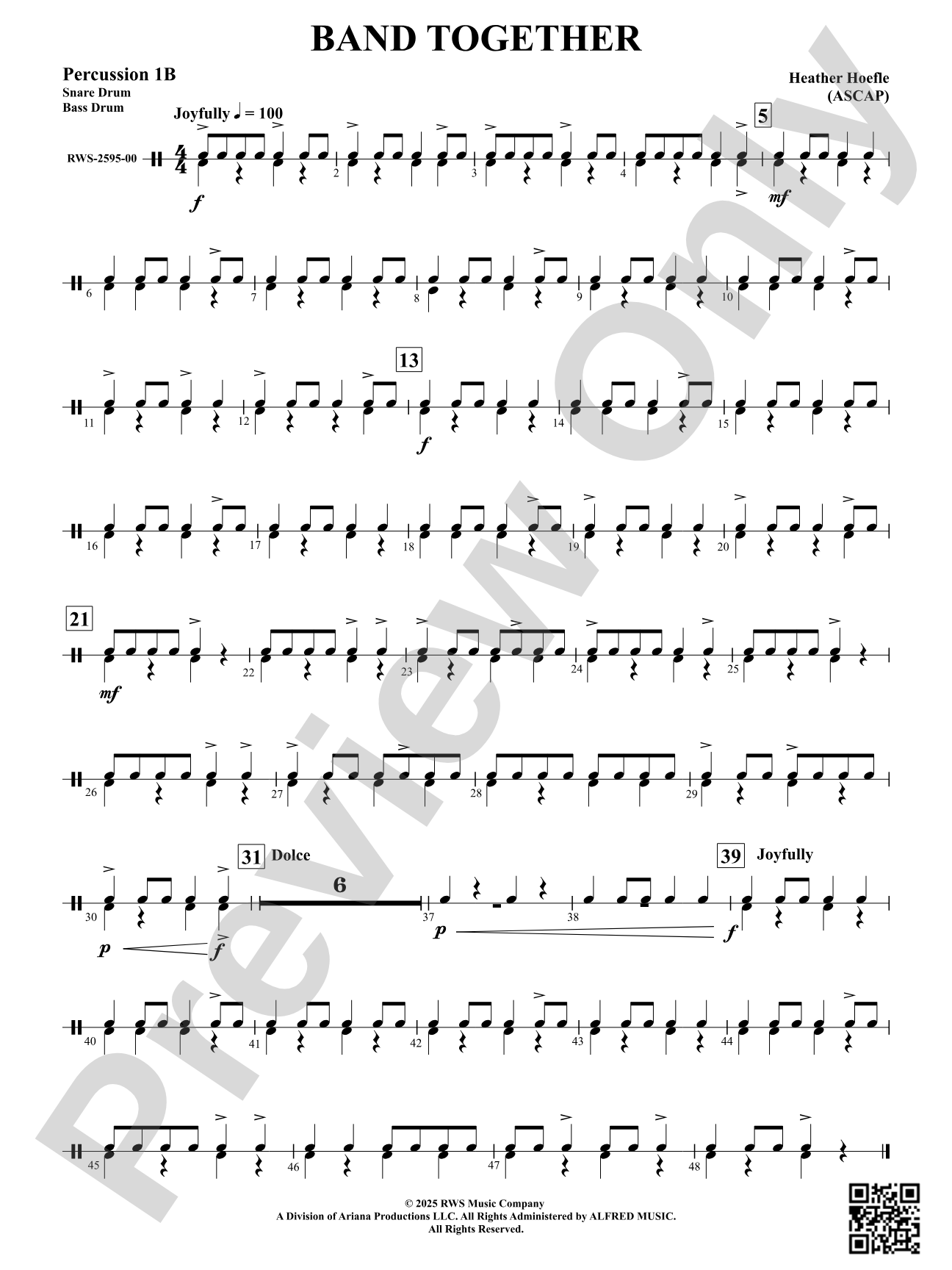 Band Together: Percussion 1B