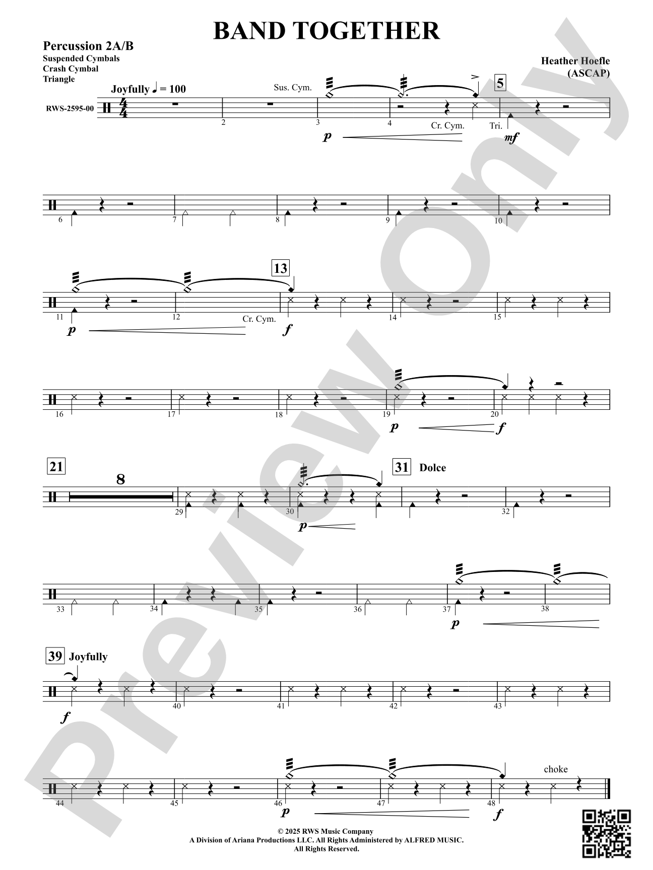 Band Together: Percussion 2 A/B