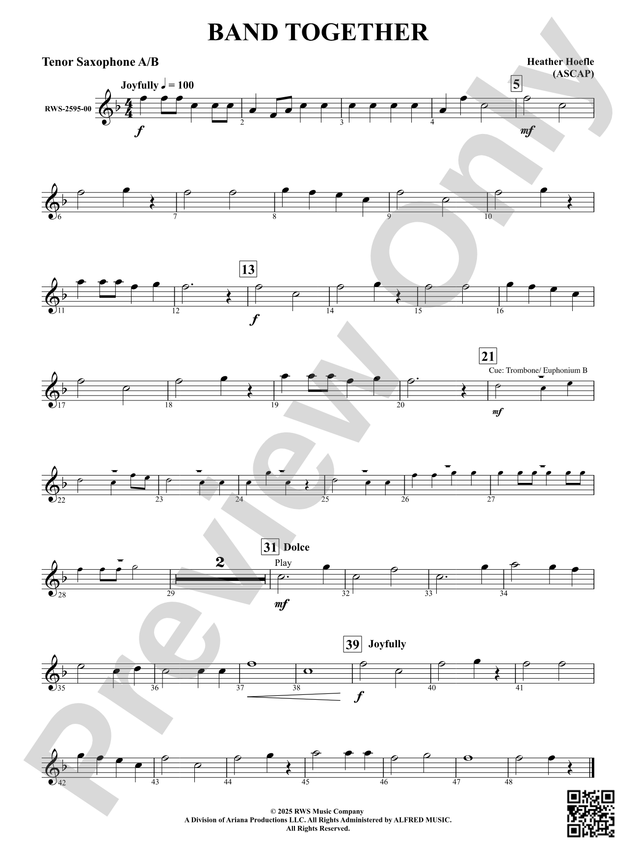 Band Together: Tenor Saxophone A/B
