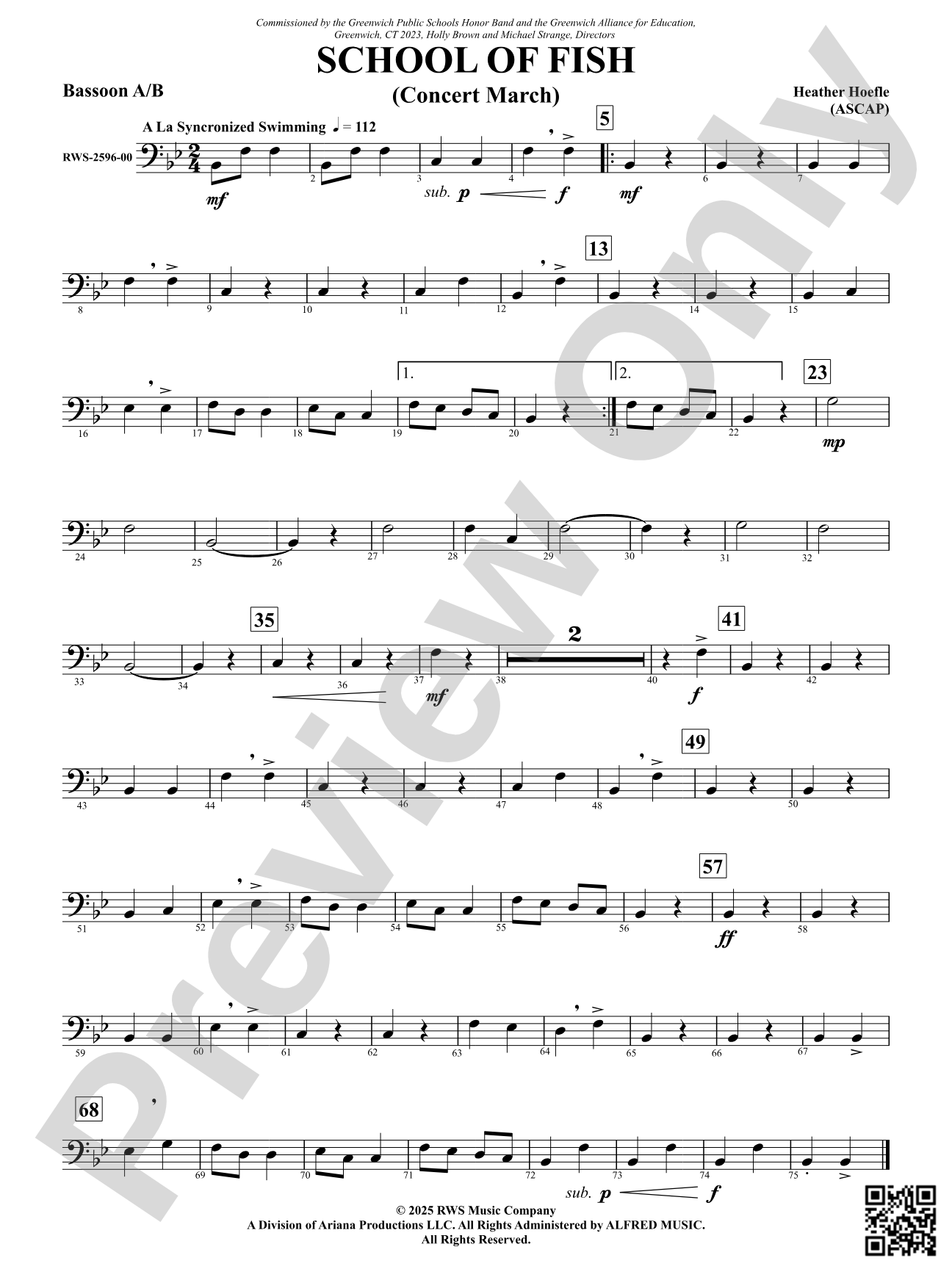 School Of Fish (Concert March): Bassoon A/B