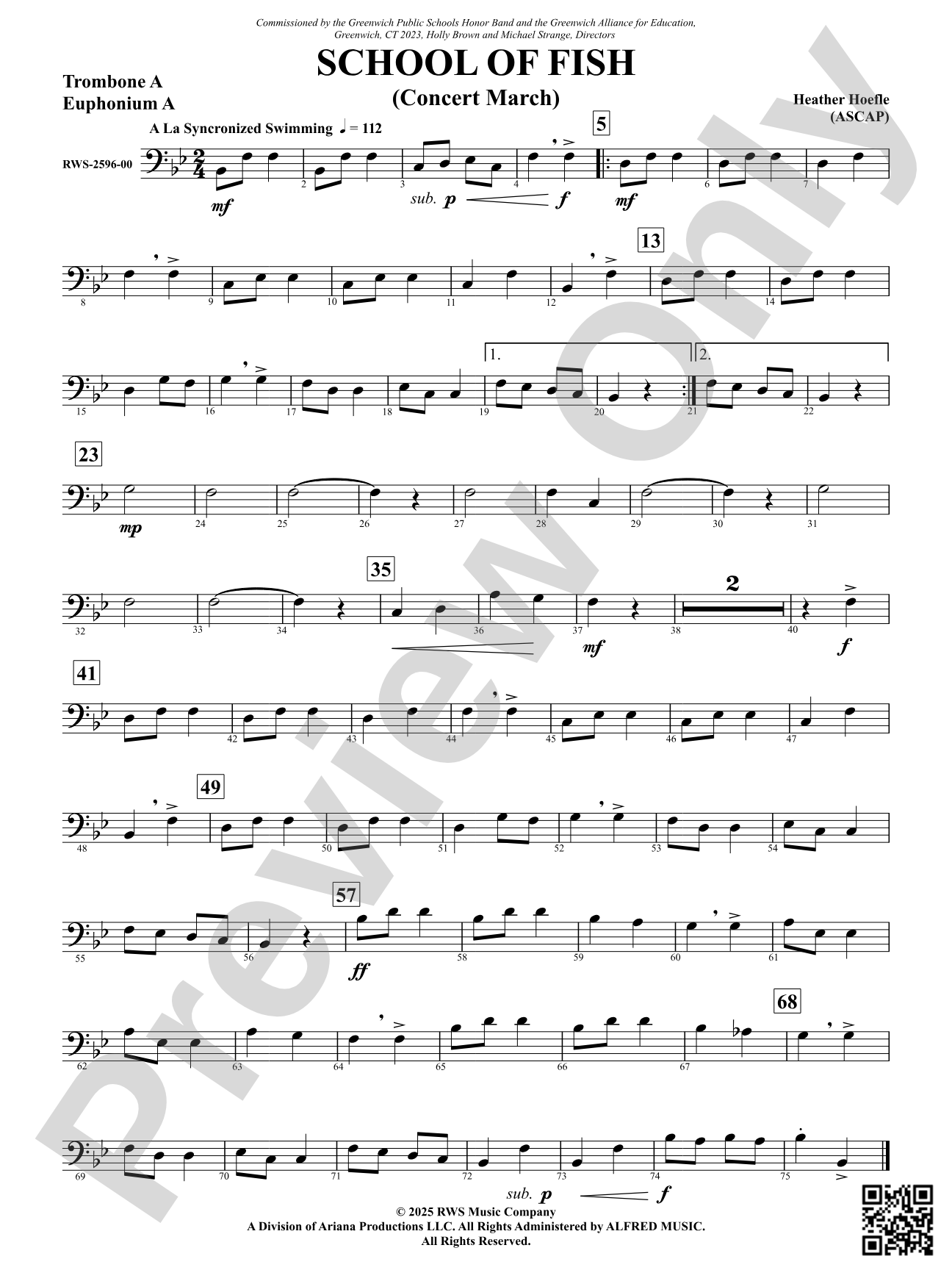 School Of Fish (Concert March): Trombone A - Euphonium A