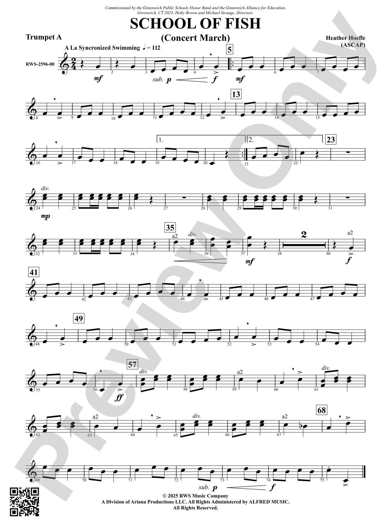 School Of Fish (Concert March): Trumpet A