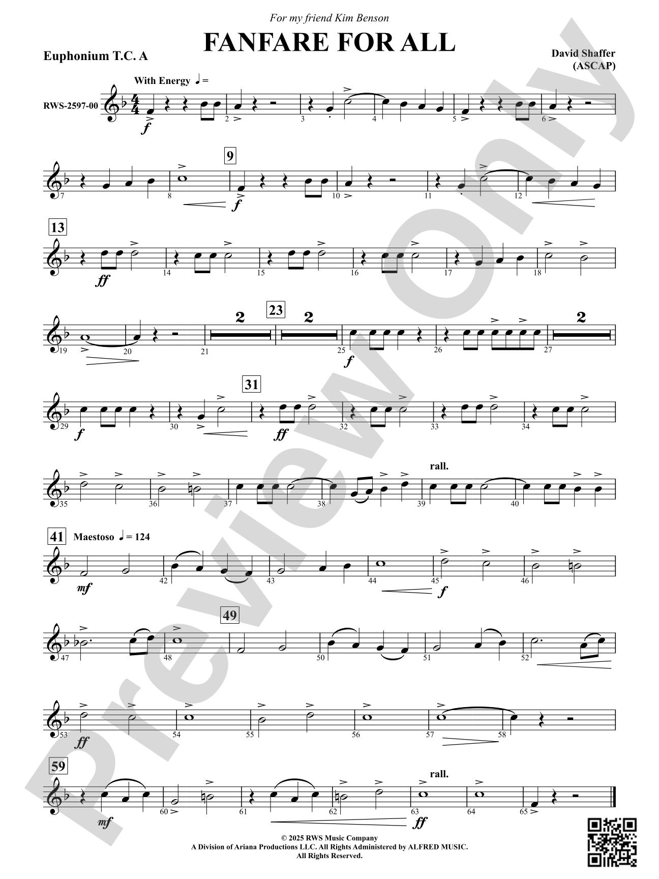 Fanfare For All: Euphonium T.C. A