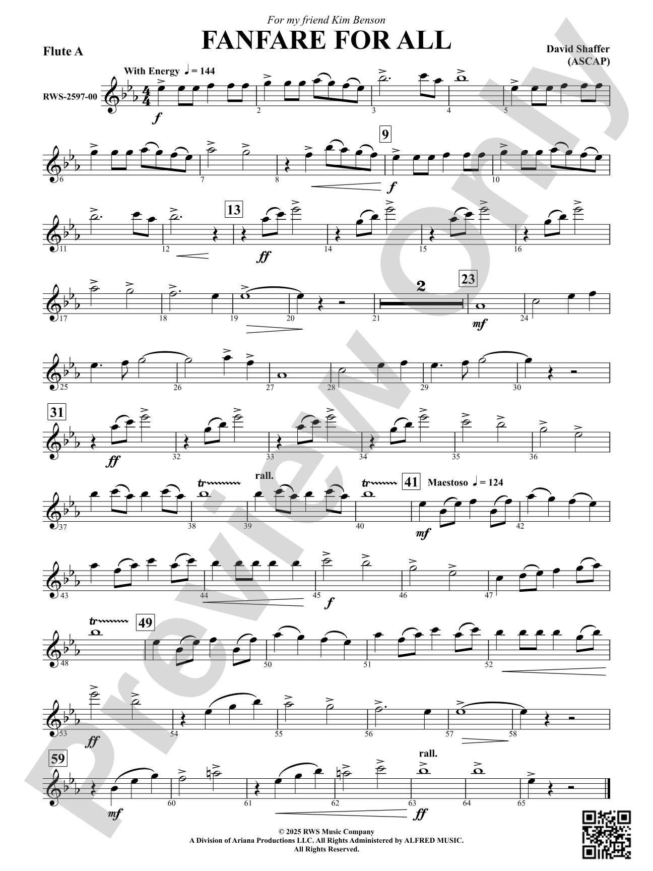 Fanfare For All: Flute A