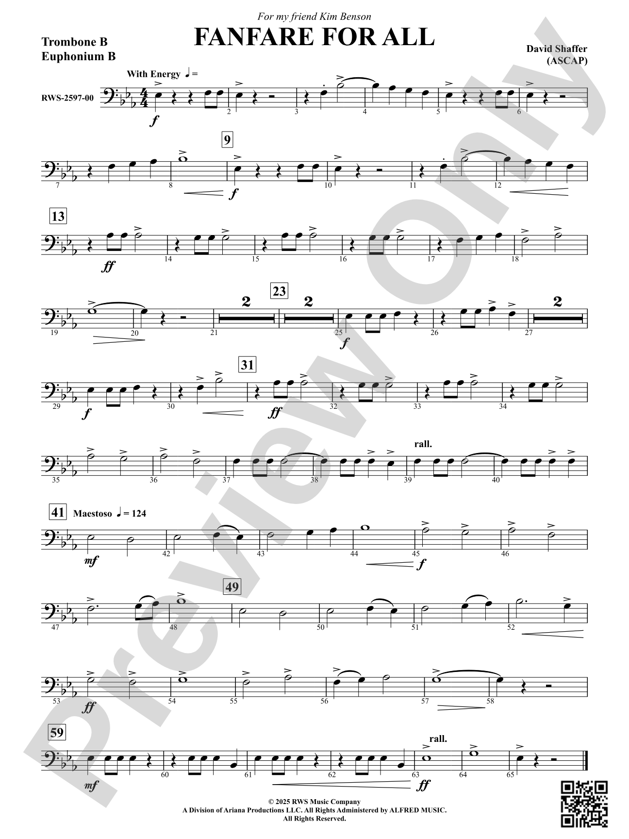 Fanfare For All: Trombone B - Euphonium B