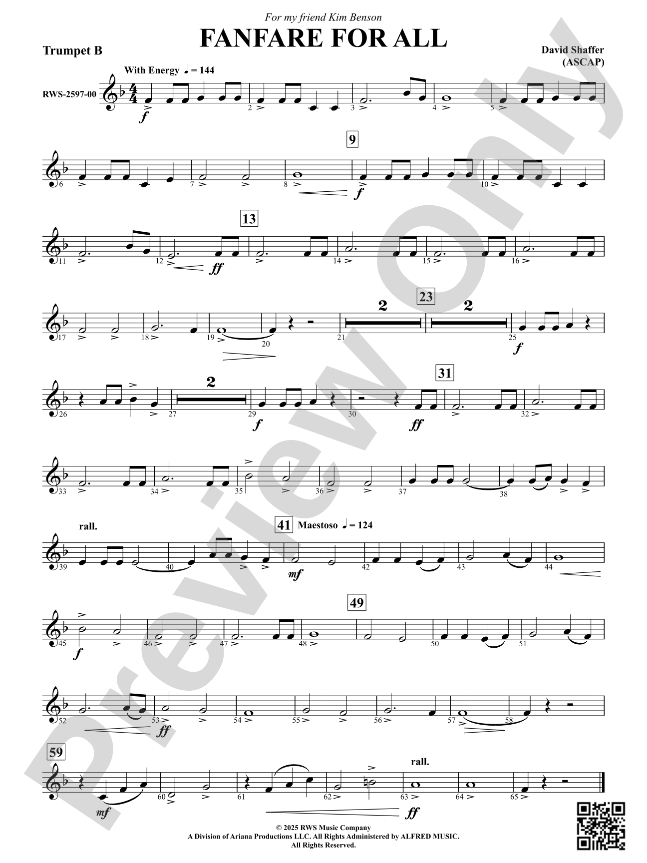 Fanfare For All: Trumpet B