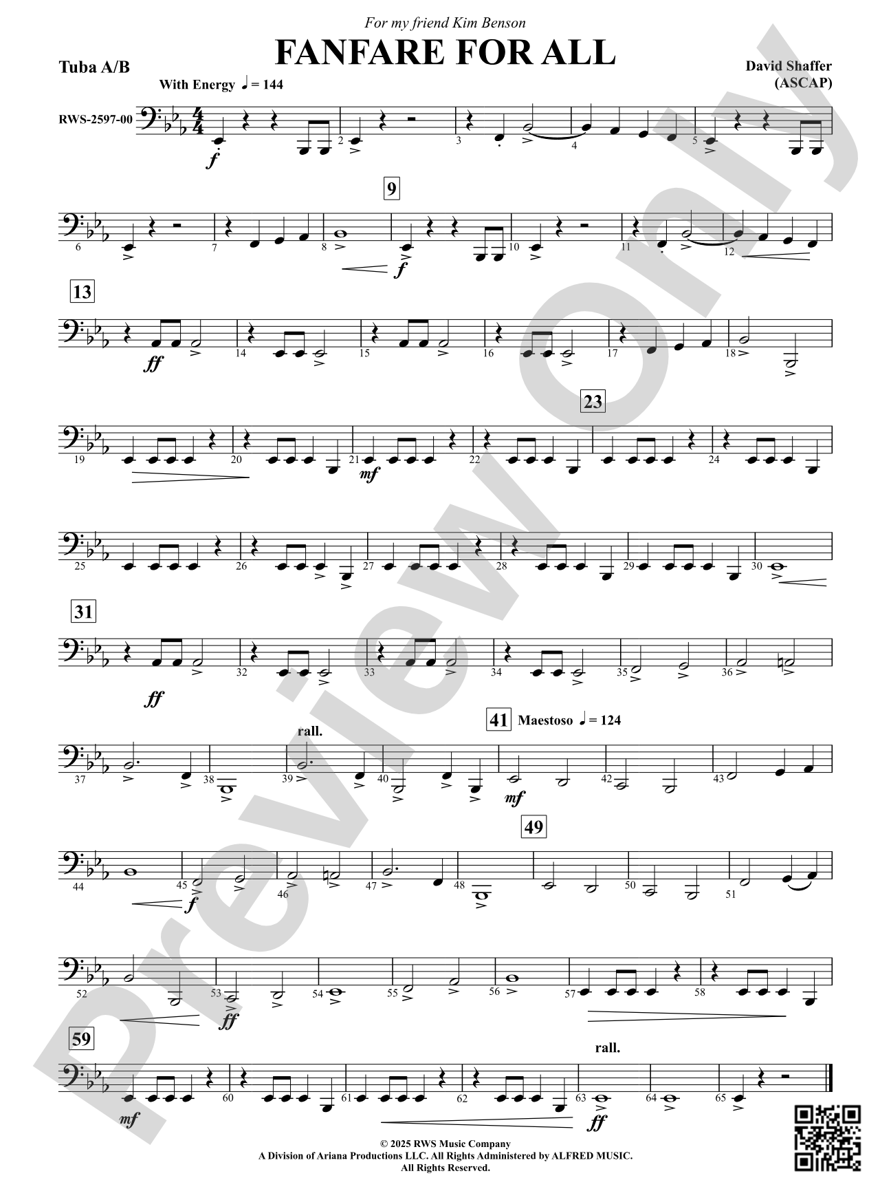 Fanfare For All: Tuba A/B