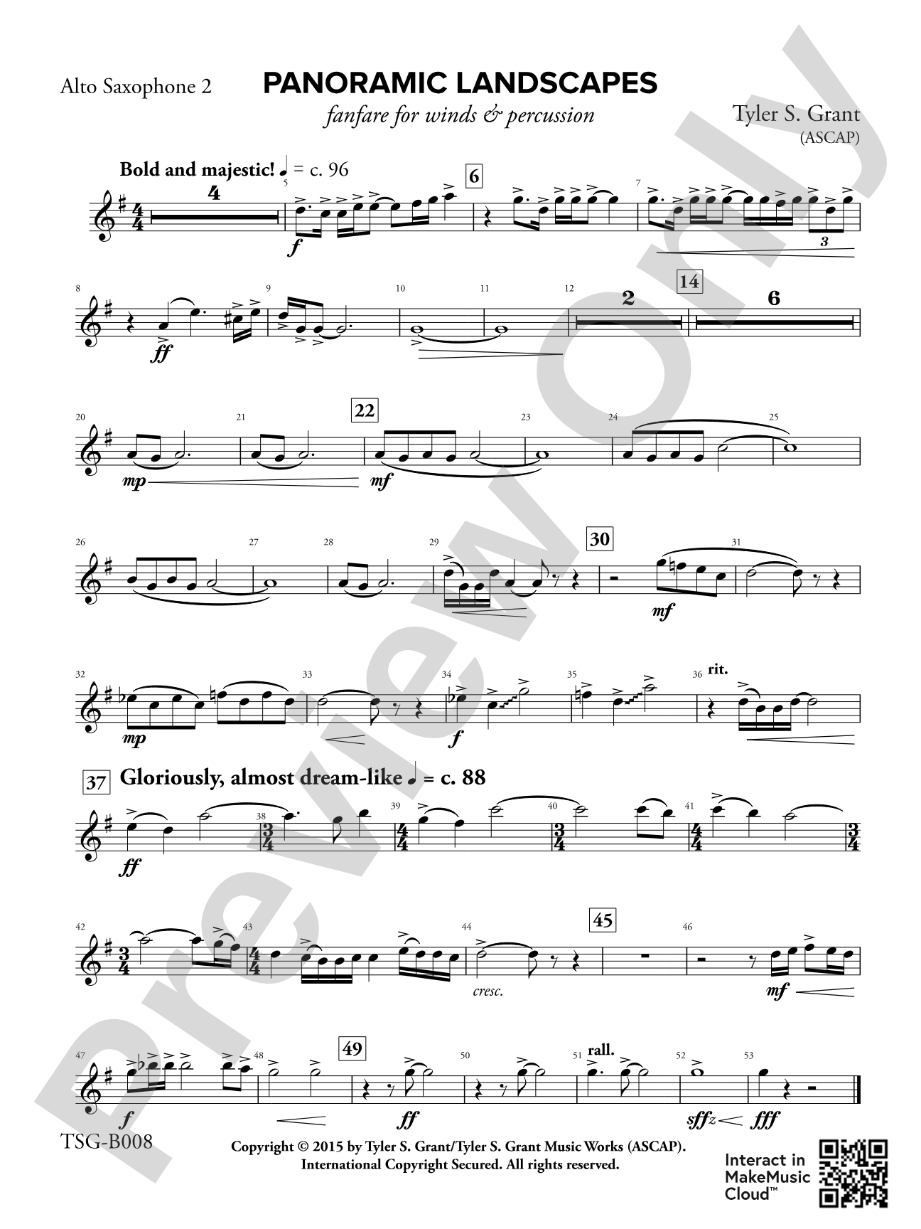 Panoramic Landscapes: 2nd E-flat Alto Saxophone