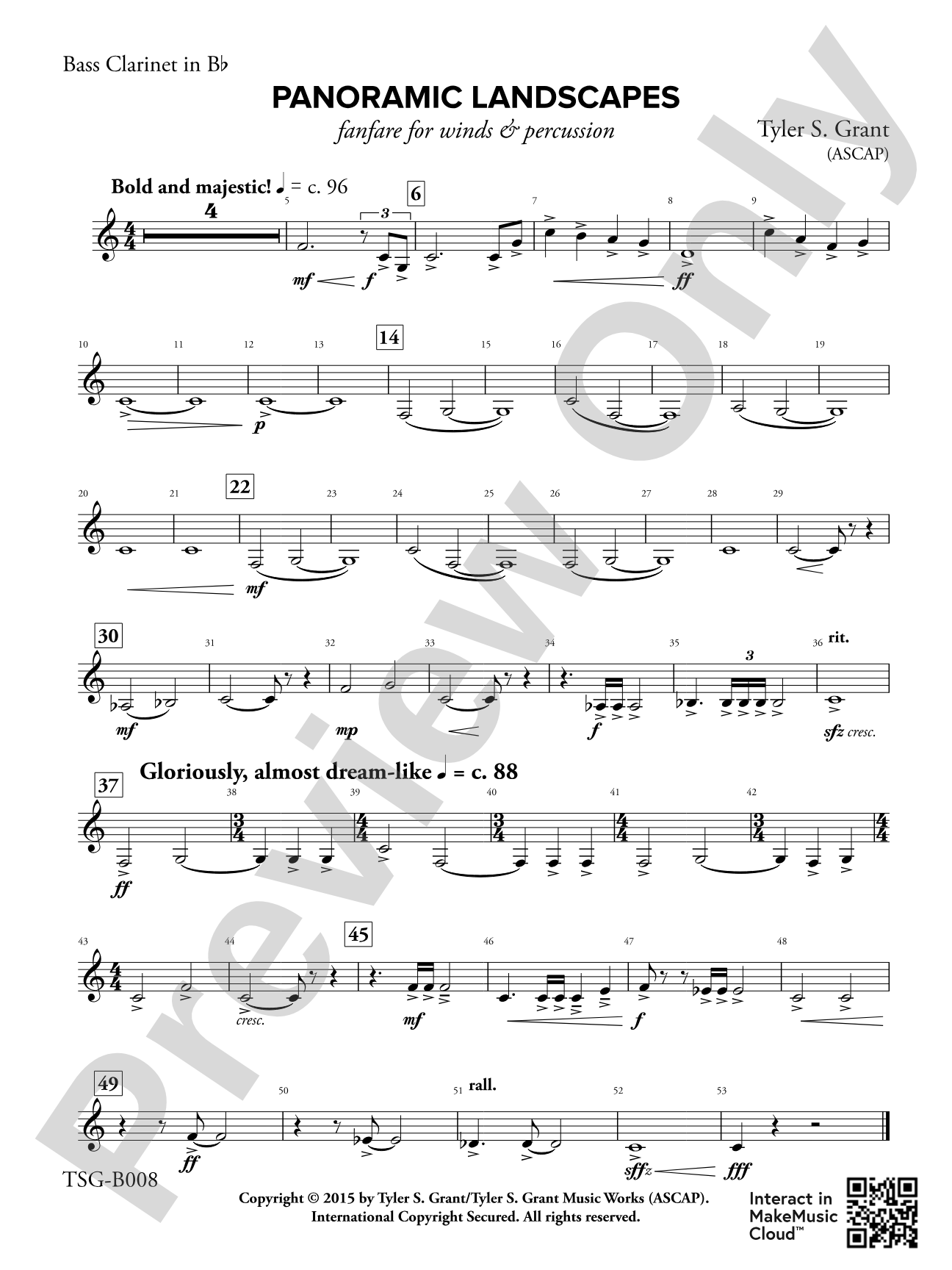 Panoramic Landscapes: Bass Clarinet