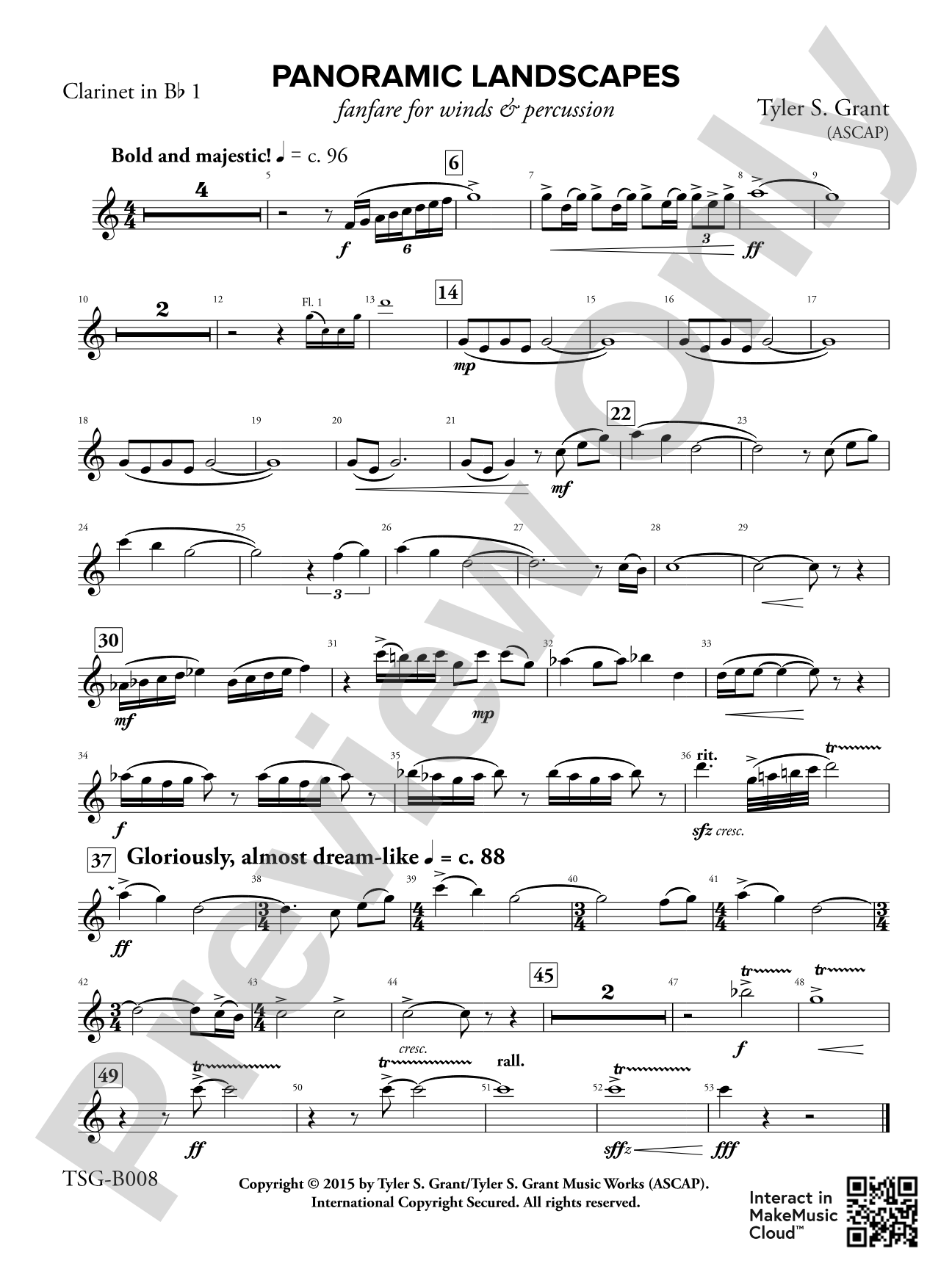 Panoramic Landscapes: 1st B-flat Clarinet
