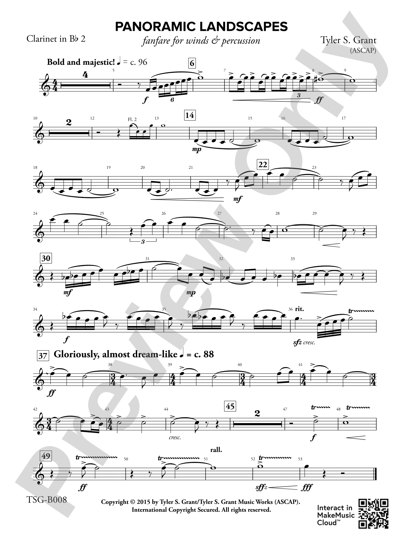 Panoramic Landscapes: 2nd B-flat Clarinet