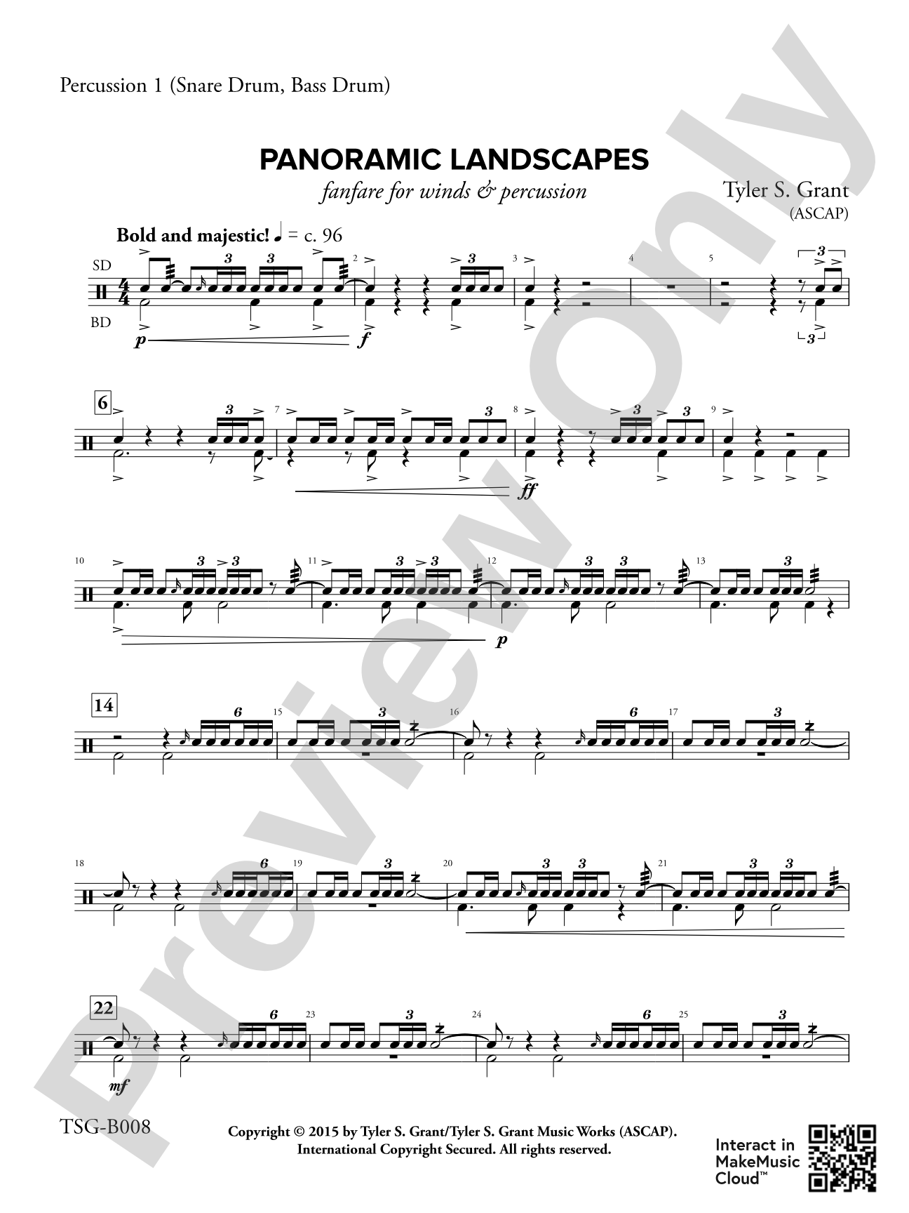 Panoramic Landscapes: 1st Percussion