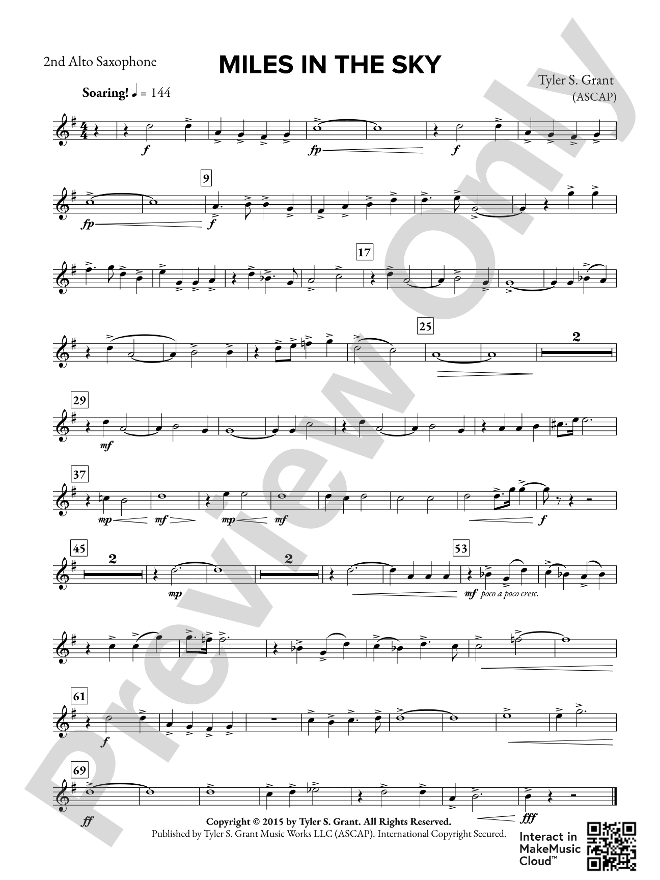 Miles in the Sky: 2nd E-flat Alto Saxophone