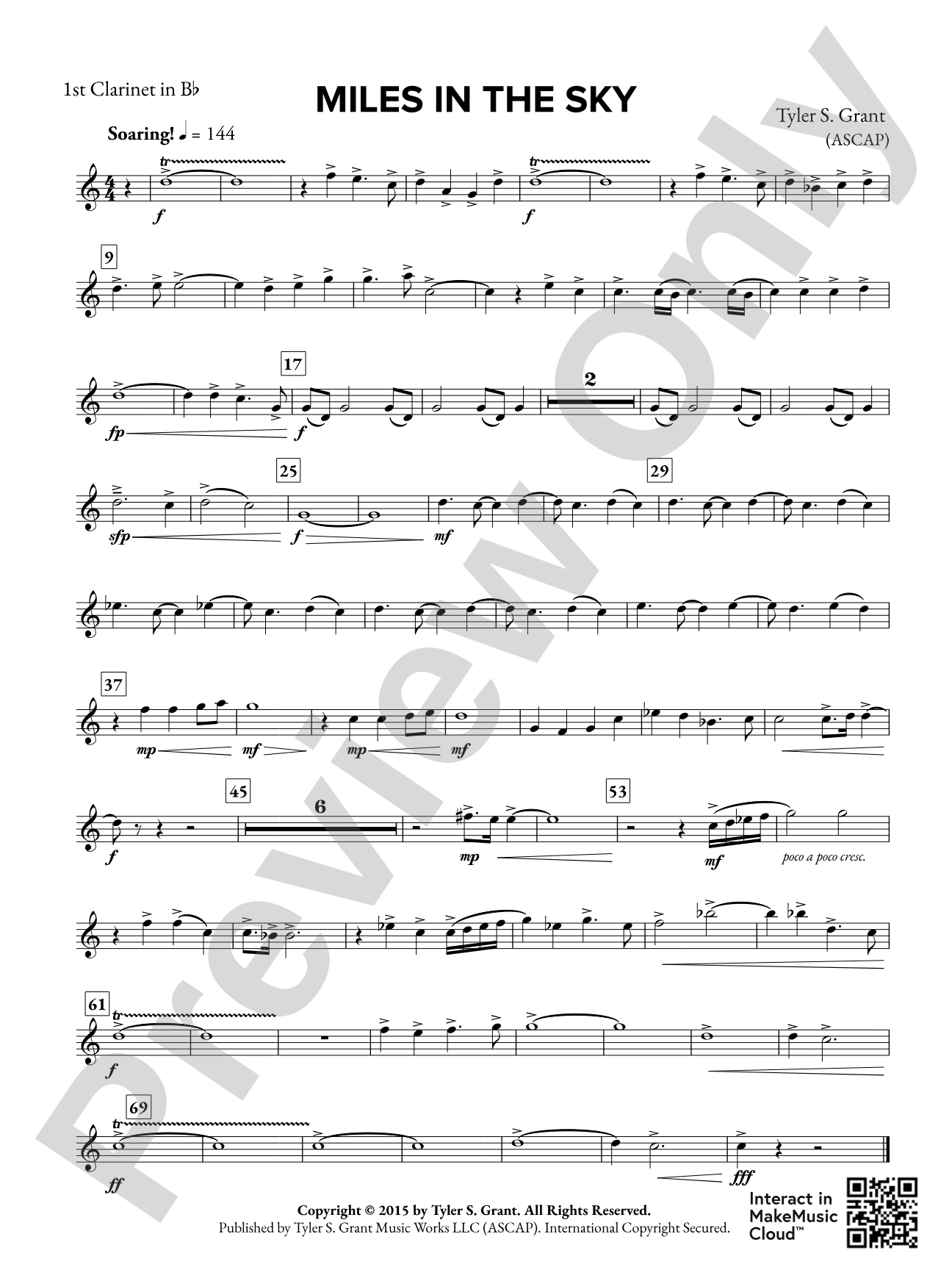 Miles in the Sky: 1st B-flat Clarinet