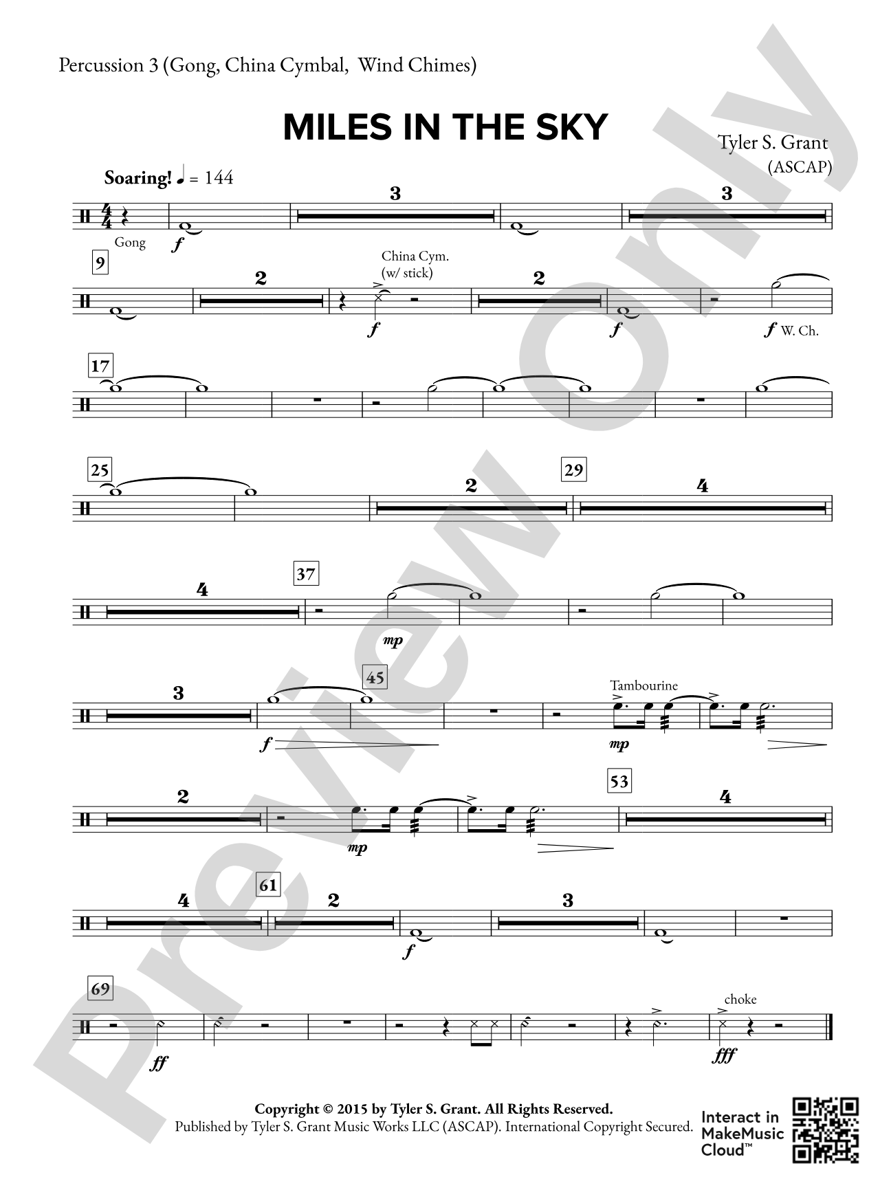 Miles in the Sky: 3rd Percussion