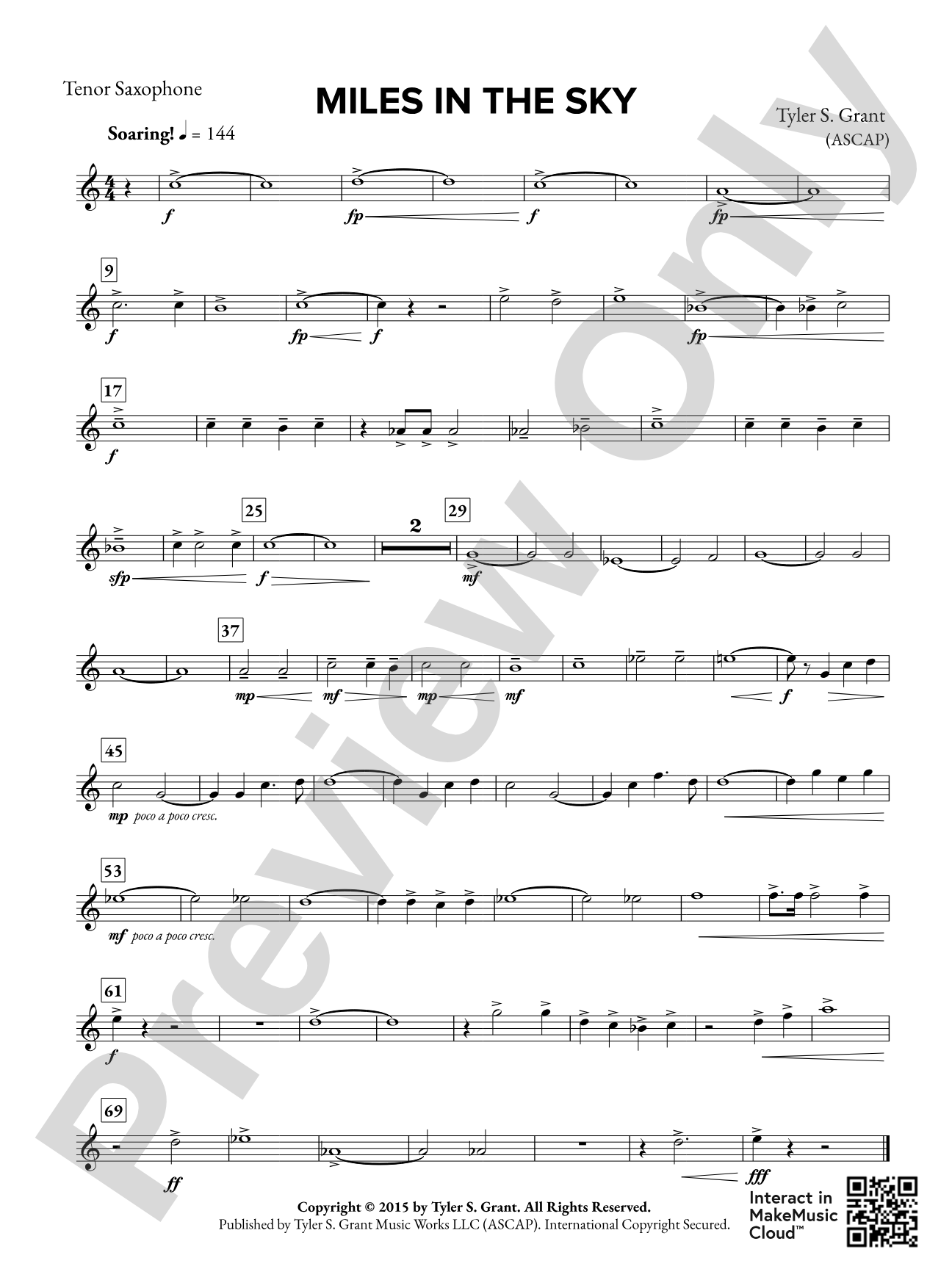 Miles in the Sky: B-flat Tenor Saxophone