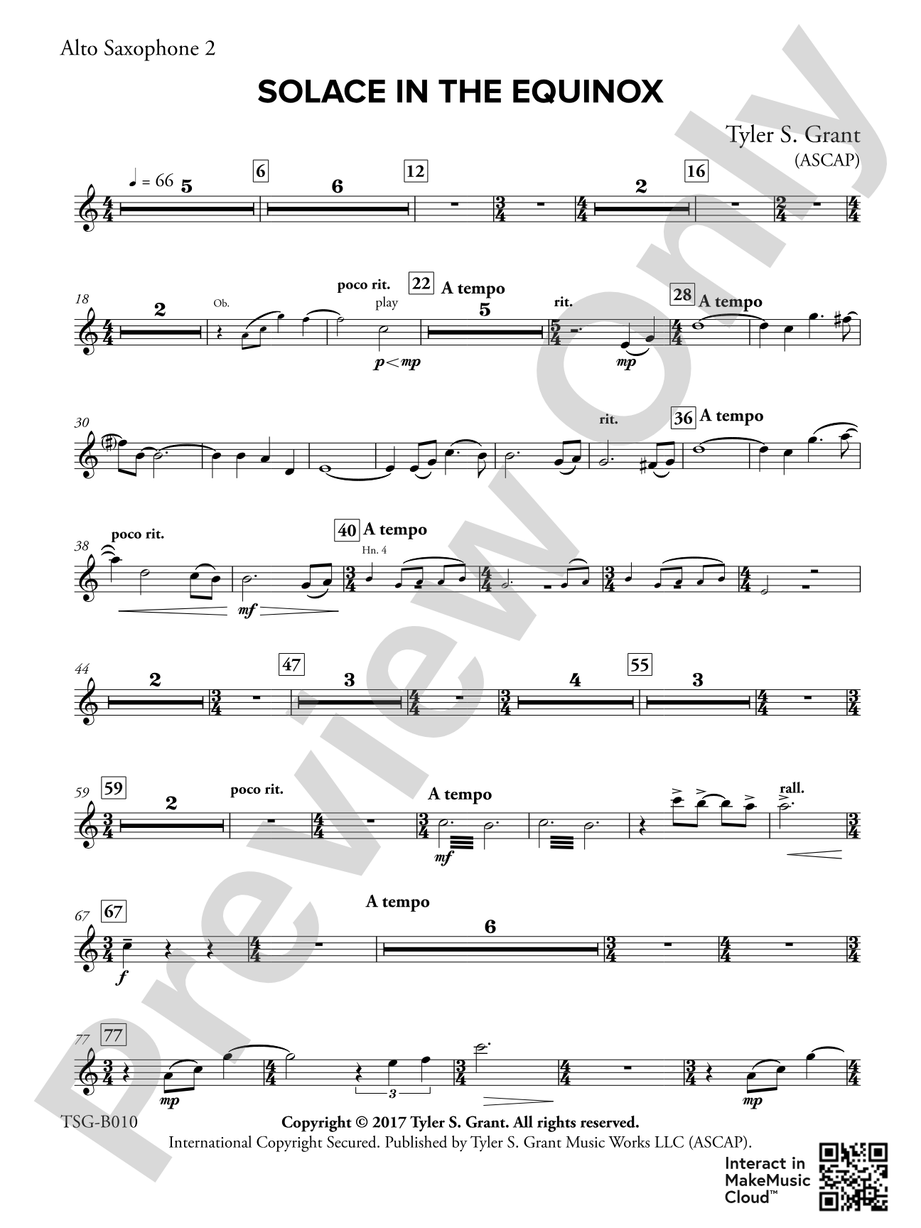 Solace in the Equinox: 2nd E-flat Alto Saxophone